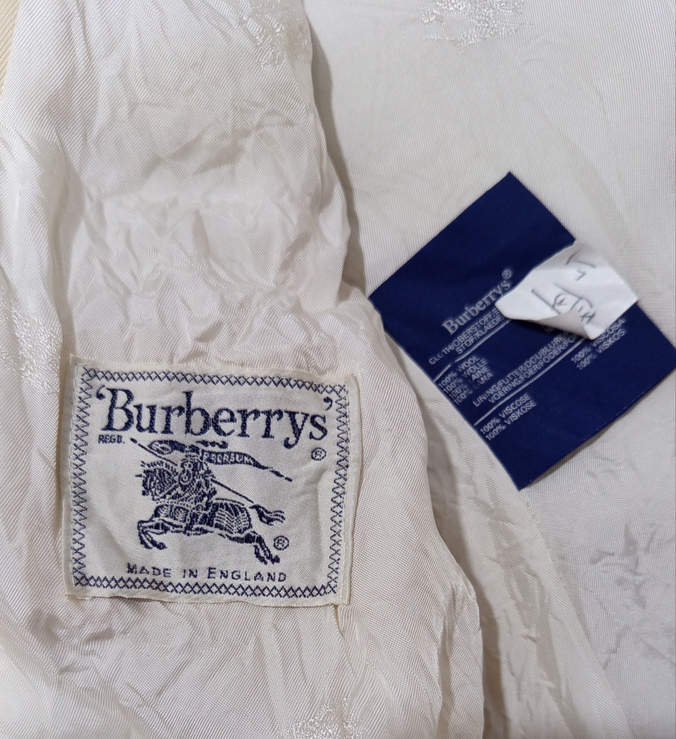 Burberry Vintage 90's Burberry Double Breasted Wool Blazer Size US M / EU 48-50 / 2 - 6 Thumbnail