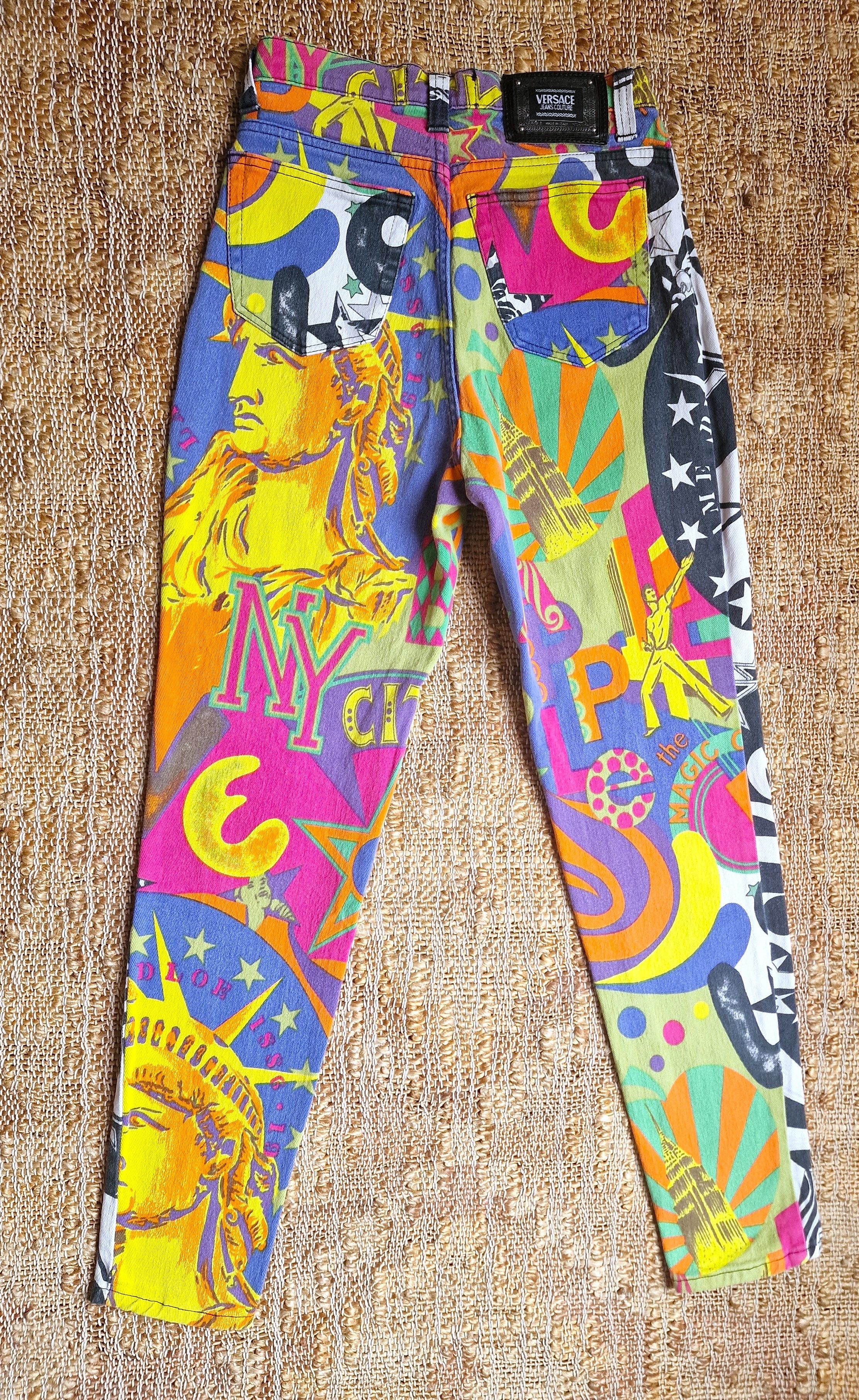 Versace Gianni Versace Manhattan New York City Vintage Denim Pants Size 26" / US 2 / IT 38 - 2 Thumbnail