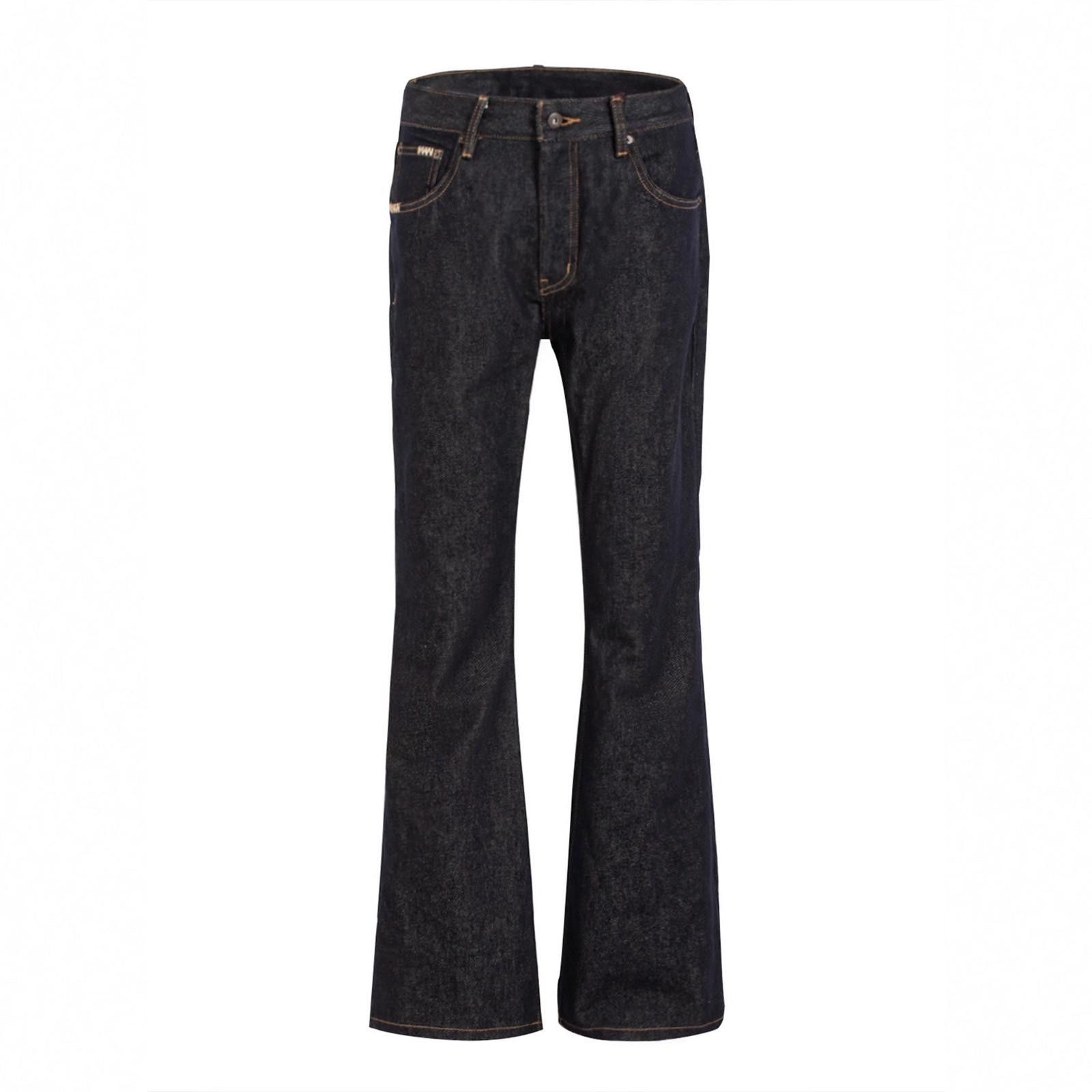 Vintage Navy Blue Selvedge Raw Denim Stacked Jeans Size US 30 / EU 46 - 5 Thumbnail