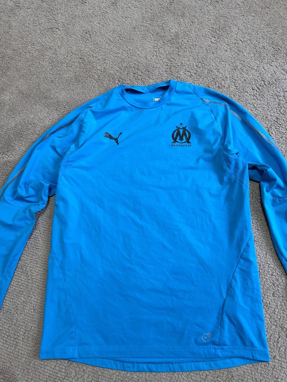 Puma 2018-19 Olympique Marseille Football Soccer Training Shirt Size US L / EU 52-54 / 3 - 3 Thumbnail