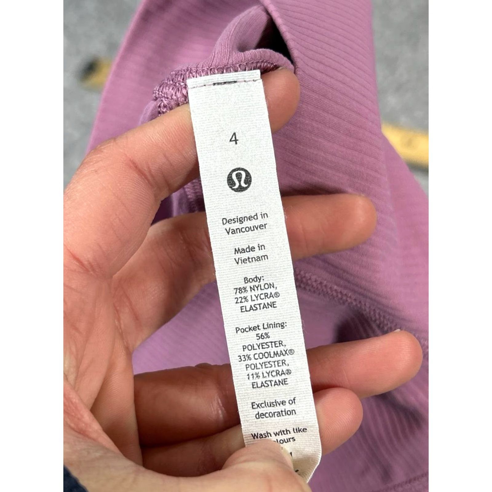 Lululemon Align Ribbed High Rise Pants Womens 4 Pink Logo Stretch Yoga