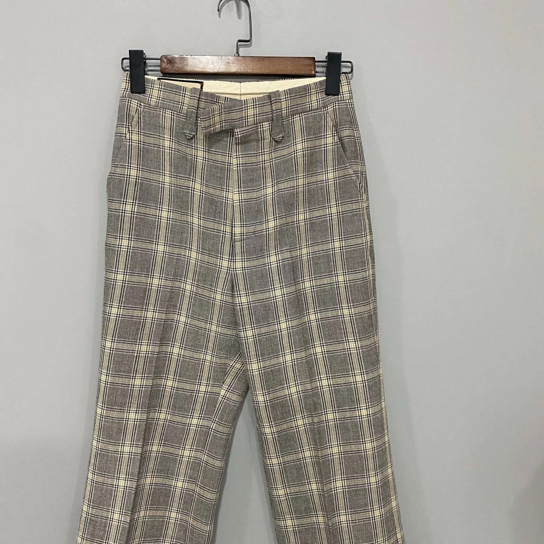 Gucci GUCCI SS22 Check Elastic Waist Straight Pants Size 26" / US 2 / IT 38 - 2 Thumbnail