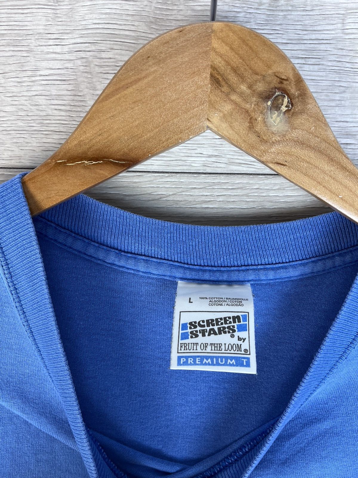 Fruit Of The Loom Vintage men's t-shirt Merch Mogwai diabetic Made in Ireland Size US L / EU 52-54 / 3 - 7 Thumbnail