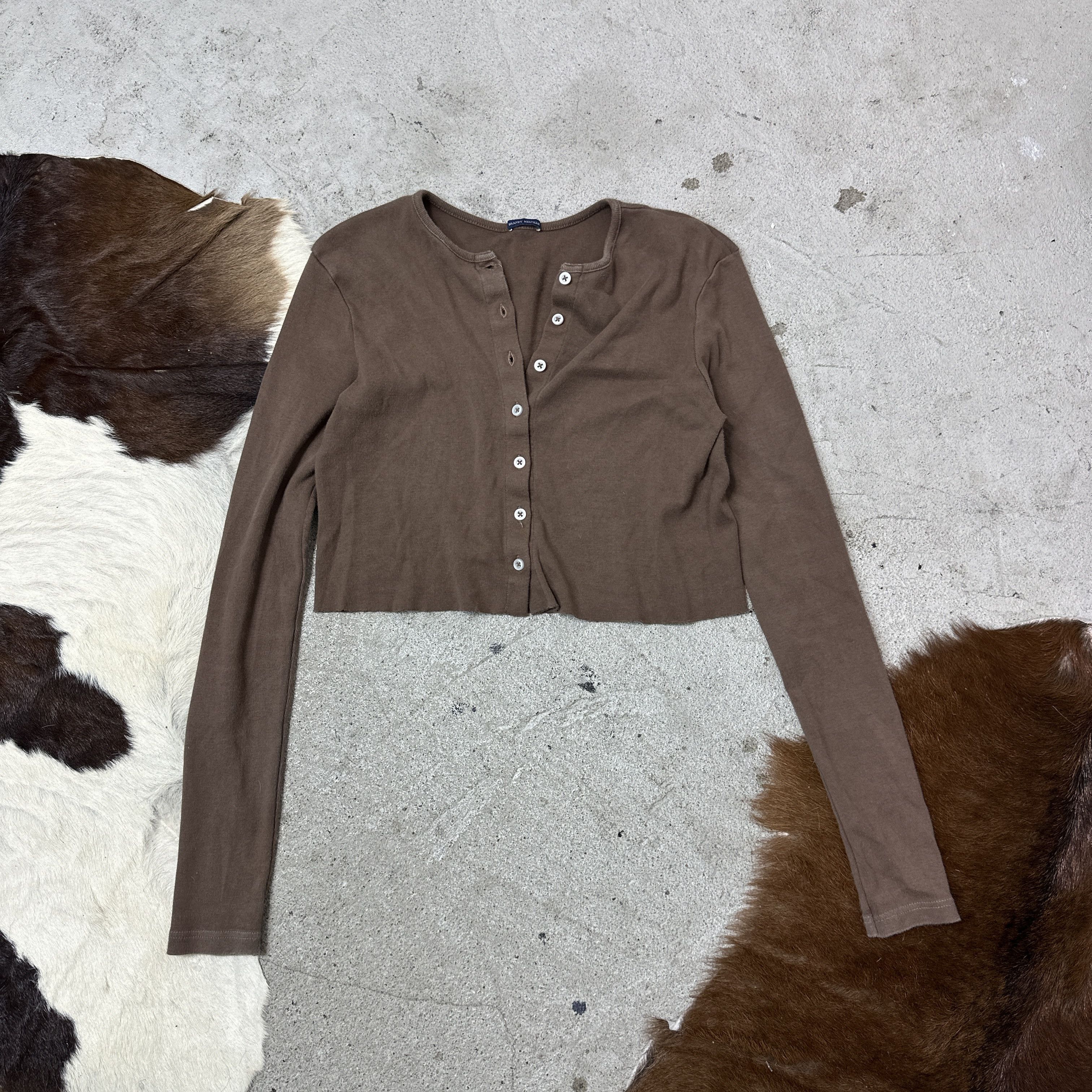 Vintage Vintage Buttoned Cropped Brandy Melville Cardigan Y2K Size S / US 4 / IT 40 - 4 Thumbnail