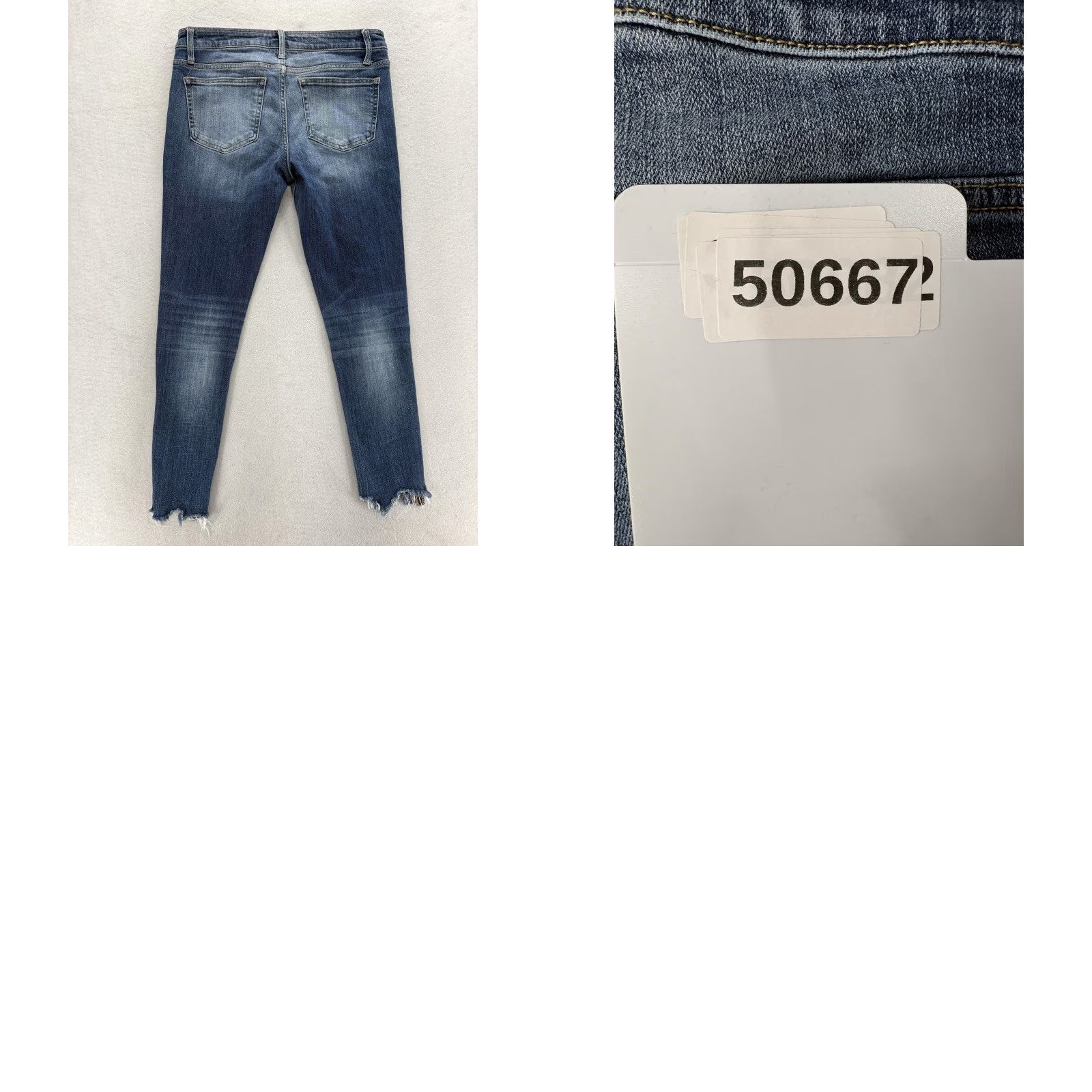 Vintage Daytrip Lynx Jeans Womens 30 Blue Medium Distressed Raw Hem Skinny 5-Pocket Denim Cotton Spandex Zip Pocket Women Rise Mid N/A 1990s Boys? Size 30" / US 8 / IT 44 - 9 Thumbnail
