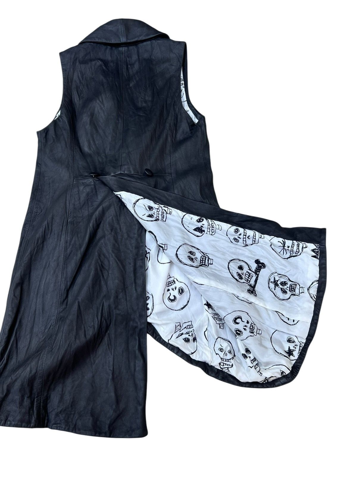 Bajra × Vintage Vintage Bajra Japan Patina Sheepskin Leather Long Vest Size US XS / EU 42 / 0 - 21 Thumbnail