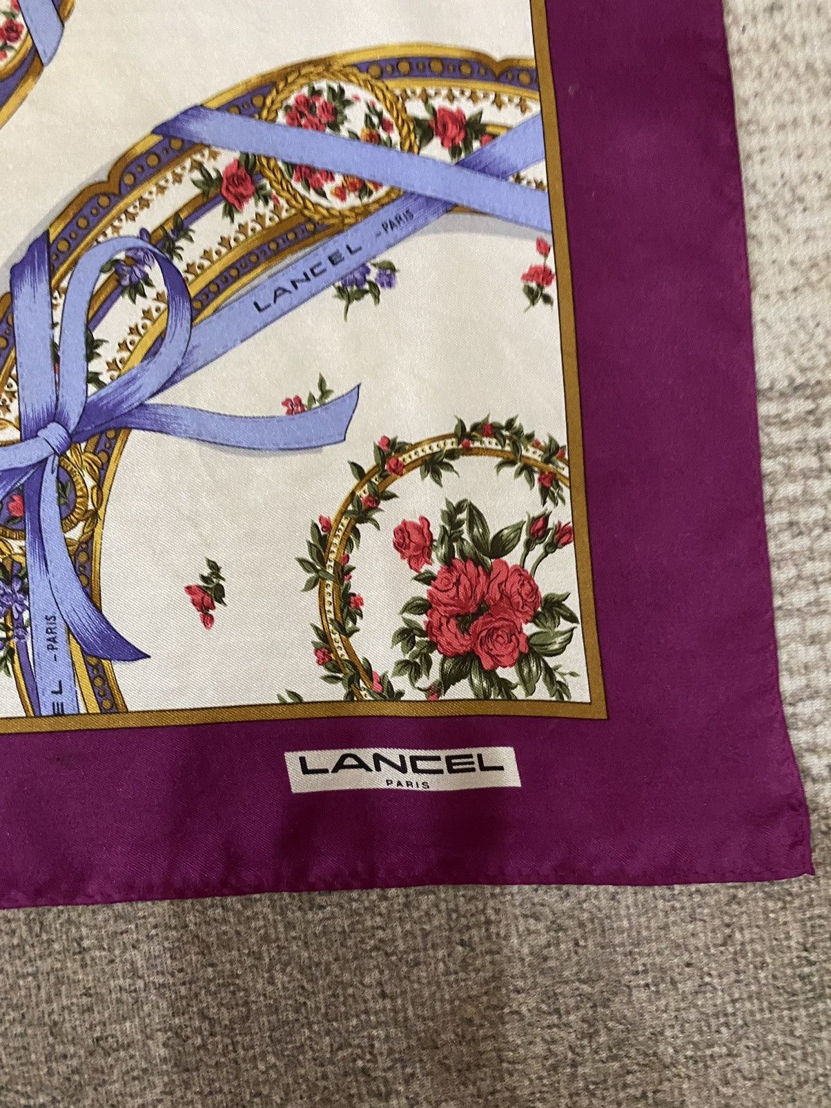 Lancel Lancel Paris Overprint Scarf/Handkerchief/Pocket Suare Size ONE SIZE - 9 Thumbnail