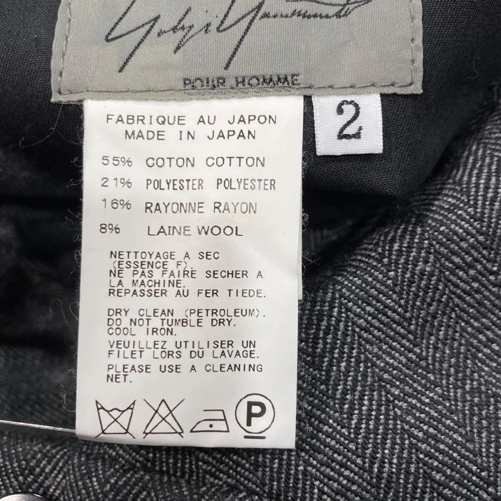 Yohji Yamamoto Yohji Yamamoto pour homme/Waist Herringbone Wide Pants Size US 39 - 5 Thumbnail