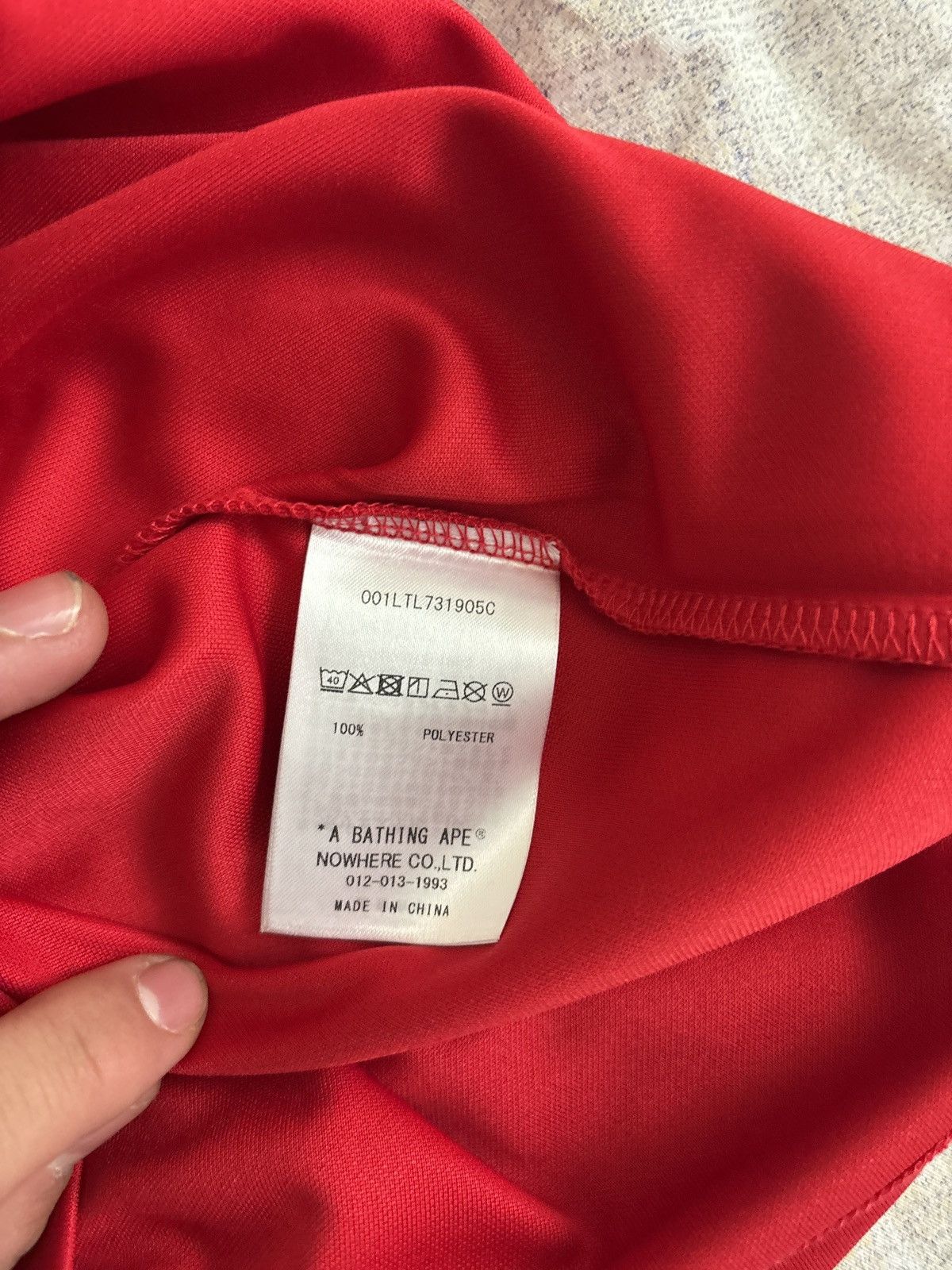 Bape Bape x CR7 Red Multi Logo Ronaldo Jersey Long Sleeve Size US L / EU 52-54 / 3 - 7 Thumbnail