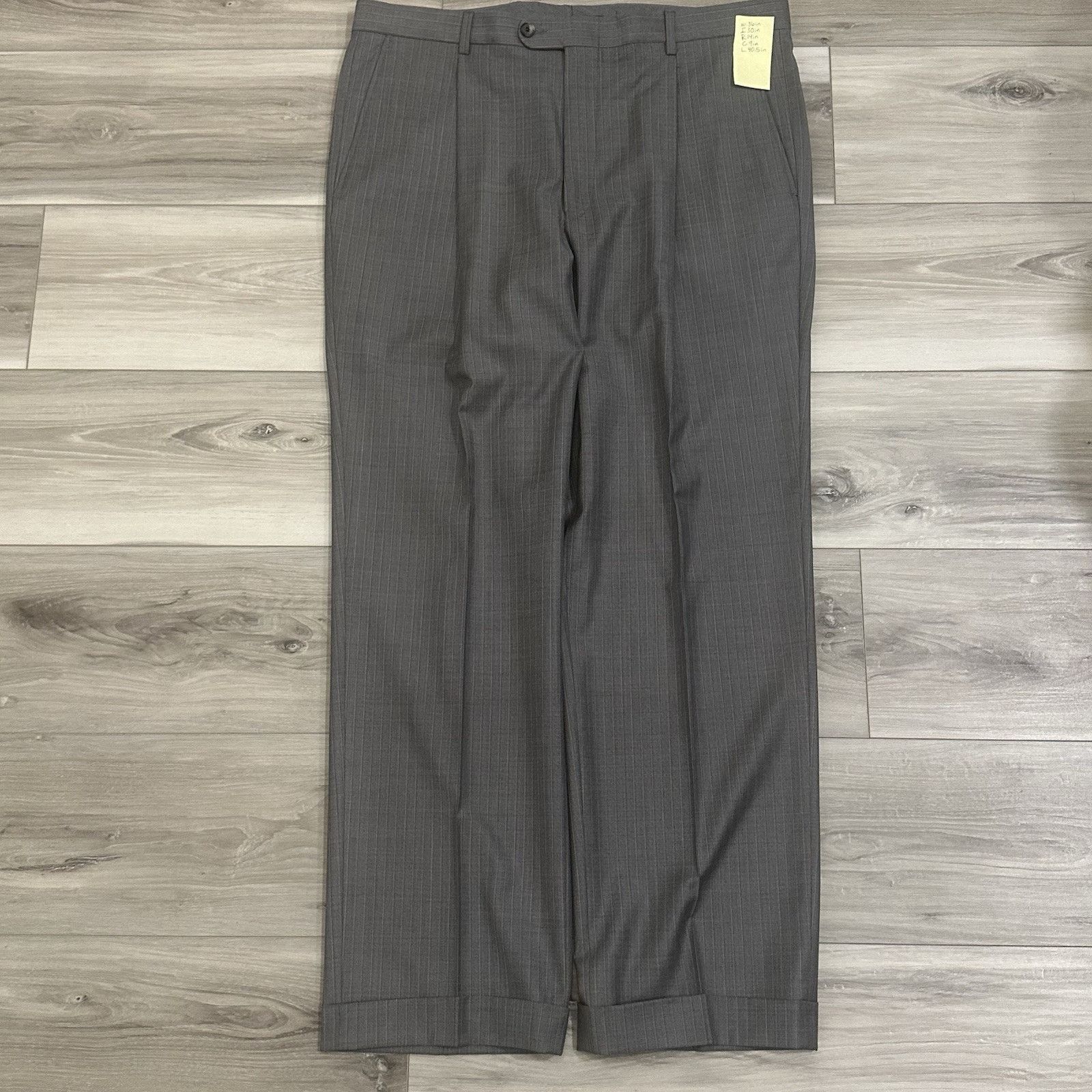 Hickey Freeman Hickey Freeman Mens 2 Piece Suit 42R Solid Grey Pleated Size 42R - 14 Thumbnail