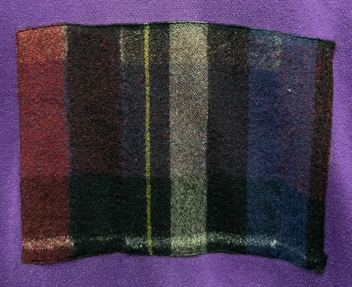 Comme des Garcons Homme × Japanese Brand × Vintage Comme des Garçons Homme AD2000 Purple T with Tartan Patch Size US L / EU 52-54 / 3 - 3 Thumbnail