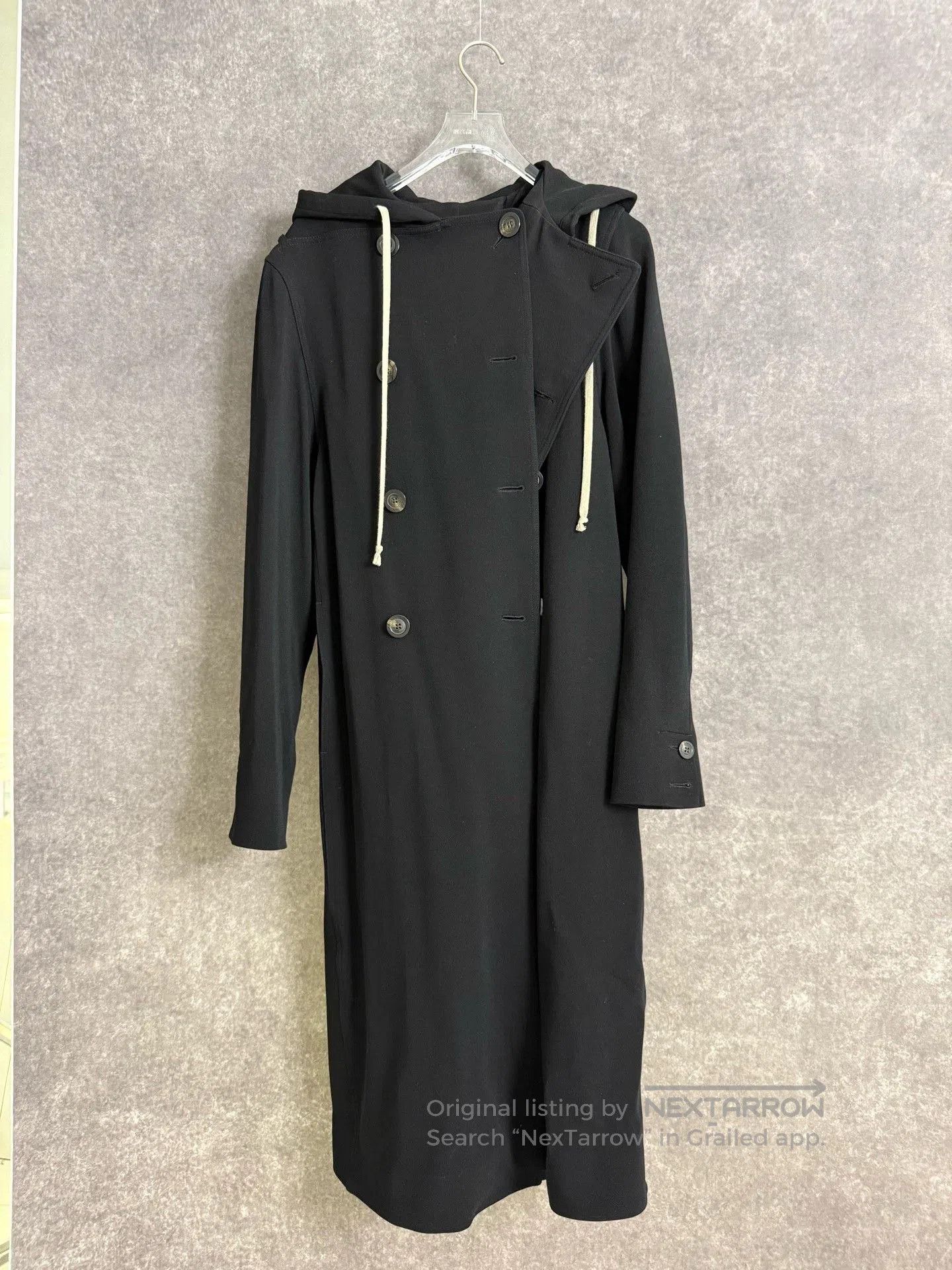 Rick Owens Rick Owens Black Structured Hooded Coat. Size US S / EU 44-46 / 1 - 1 Thumbnail