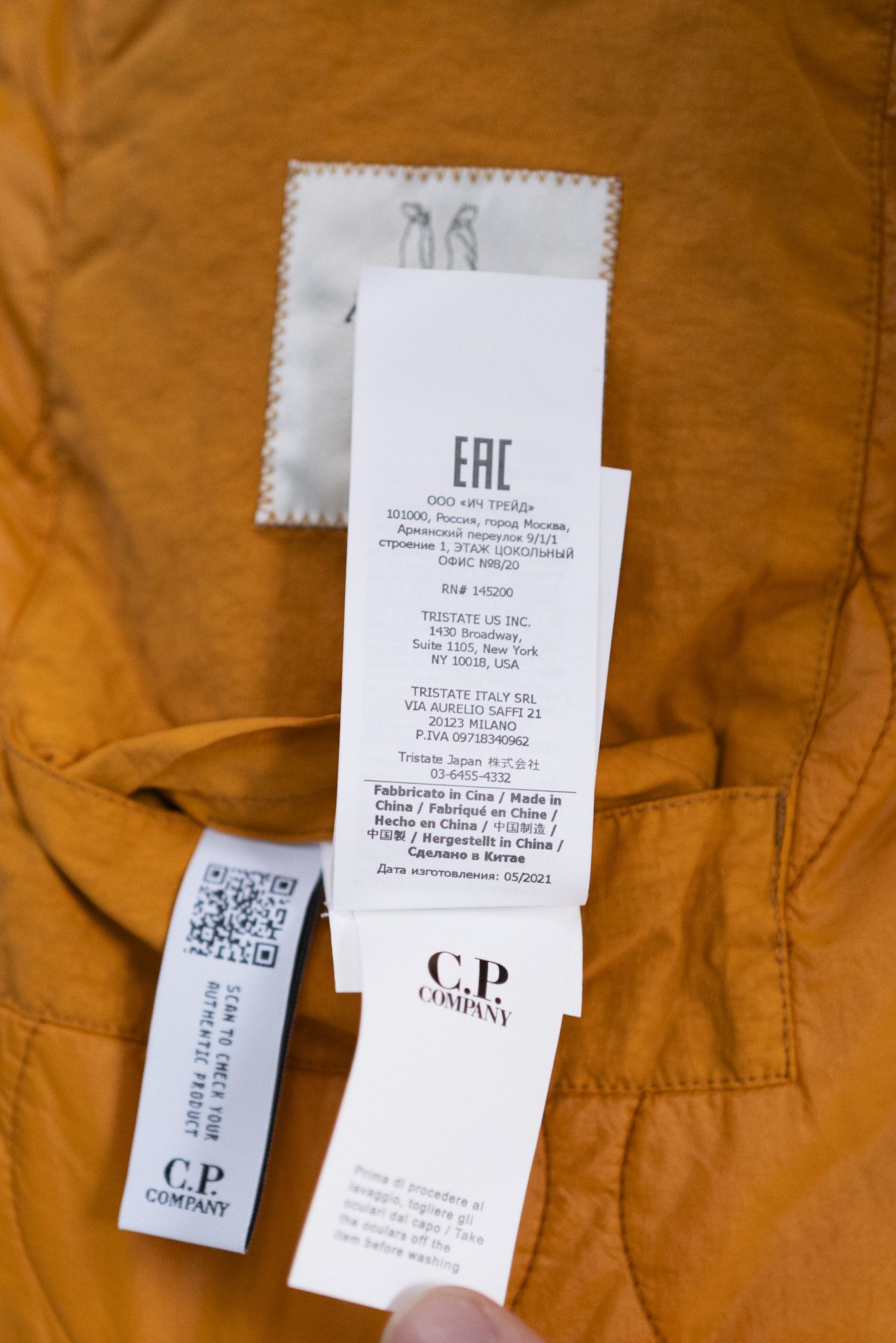 C.P. Company C.P. COMPANY QUILTED BOMBER ORANGE SZ L Size US L / EU 52-54 / 3 - 10 Thumbnail