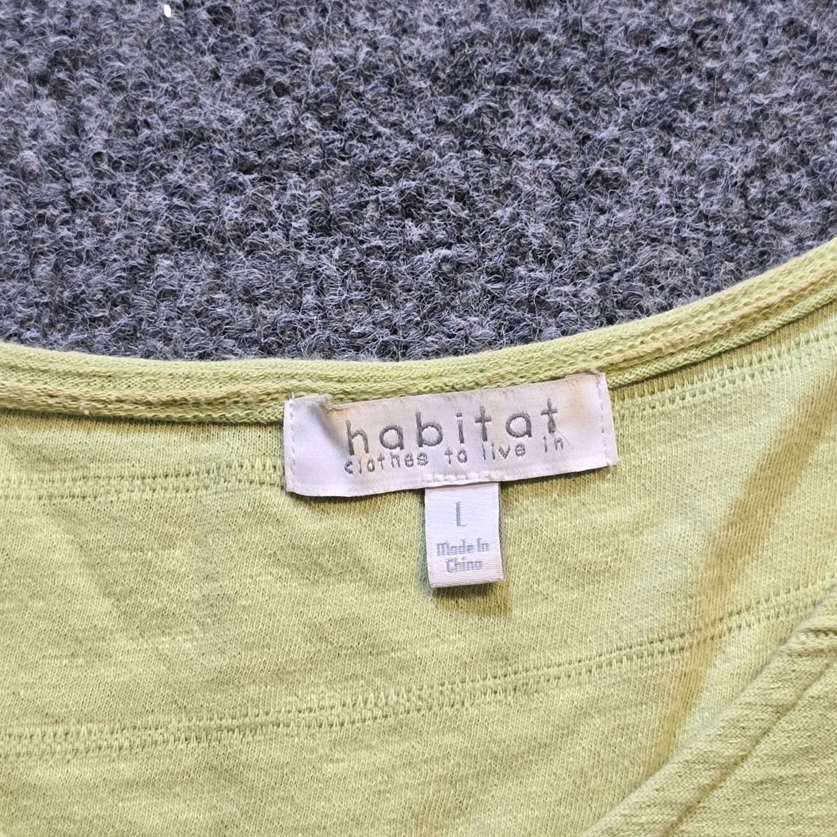 Habitat Habitat Top Womens Size Large Green Pockets Short Sleeve Tunic Shirt Capsule Textured Knit Solid Vintage: No Size L / US 10 / IT 46 - 3 Thumbnail