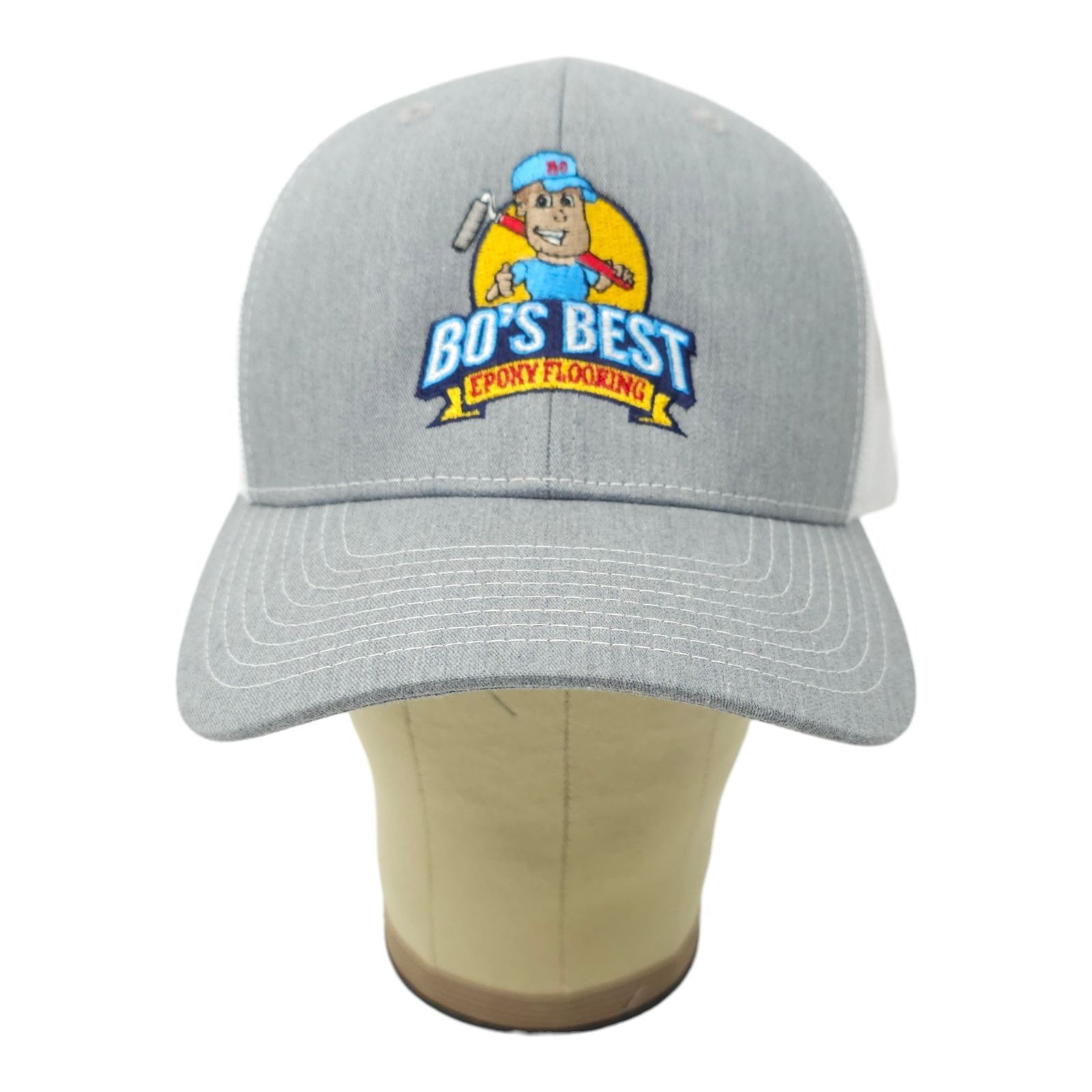Richardson Bos Best Flooring Trucker Cap Snapback Hat Graphic Mesh Work Size ONE SIZE - 12 Thumbnail