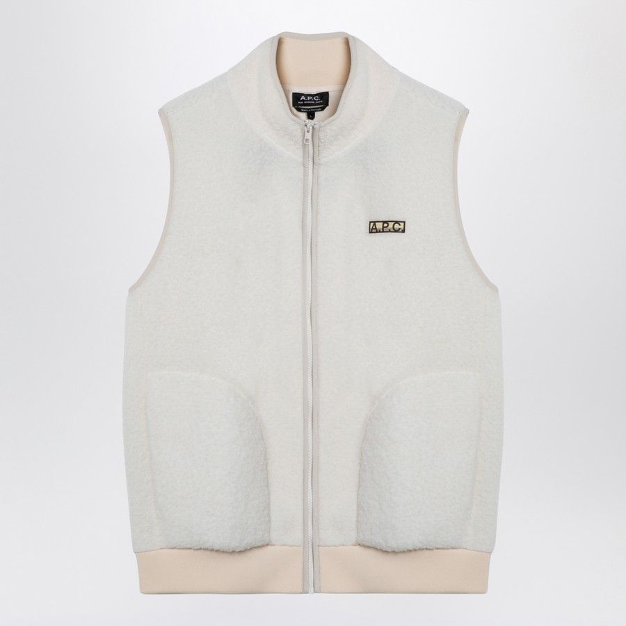 o1d2blof1224 Zipped Waistcoat in White