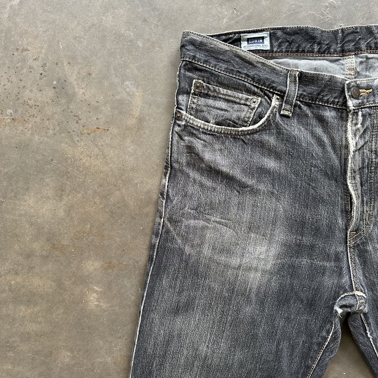 Japanese Brand W36🔥Vintage Edwin Black Distressed Faded Denim Jean Pant Size US 36 / EU 52 - 4 Thumbnail