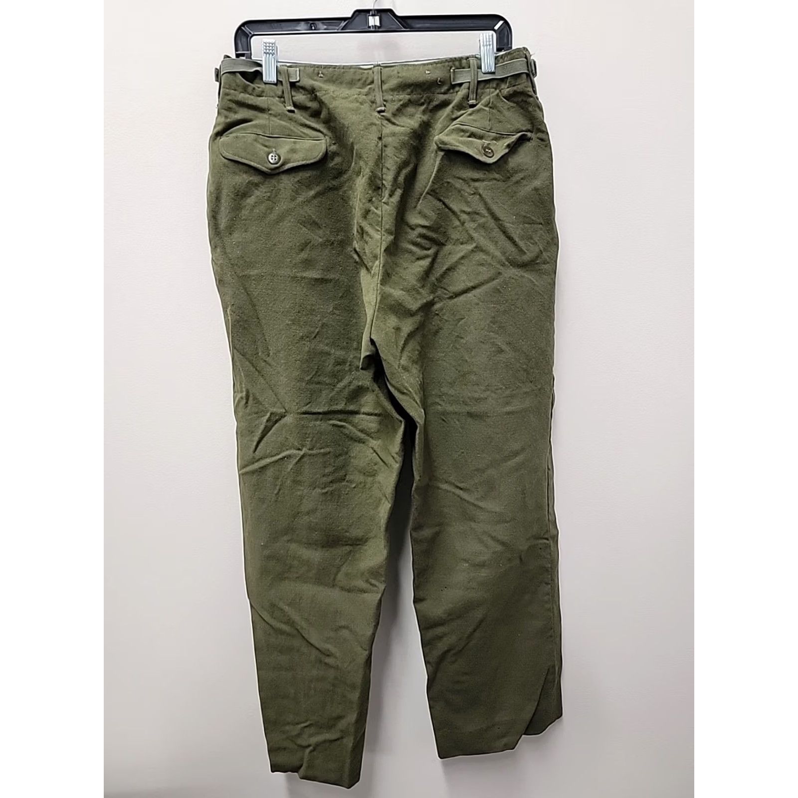 Vintage VINTAGE USA Military Pants Mens M Green Wool M-1951 Army Field Trousers Regular Waist 34 Inseam 29 Button Zip Casual Workwear Army Retro USA Mens Size US 31 - 2 Thumbnail