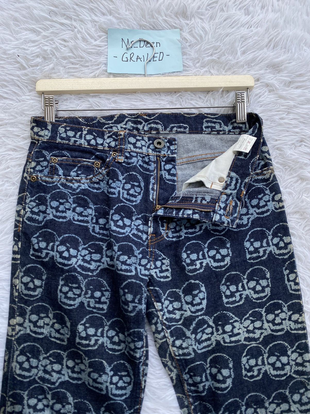 Hysteric Glamour Rare Vintage Hysteric Glamour Skulls All Over Jean/ Denim Size US 29 - 9 Thumbnail