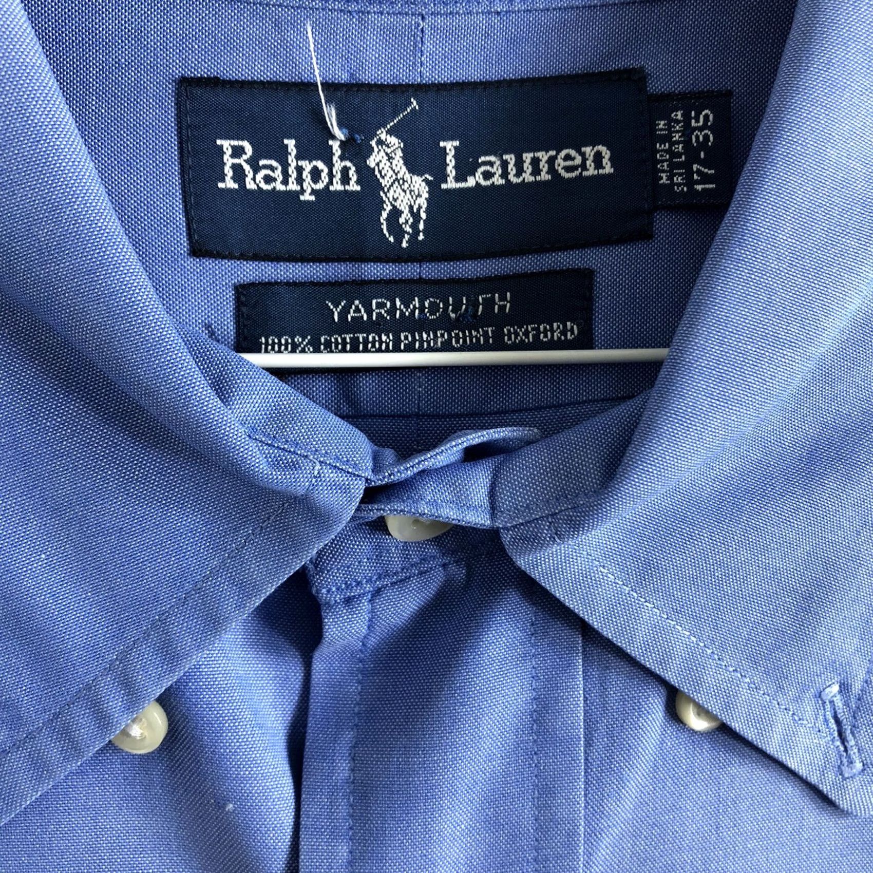 Ralph Lauren Ralph Lauren Yarmouth Button-Down Shirt Mens 17-35 Pinpoint Oxford Longsleeve Blue Button-Up Classic Regular Knit Easy Care Mens Shirt Size US XL / EU 56 / 4 - 2 Thumbnail
