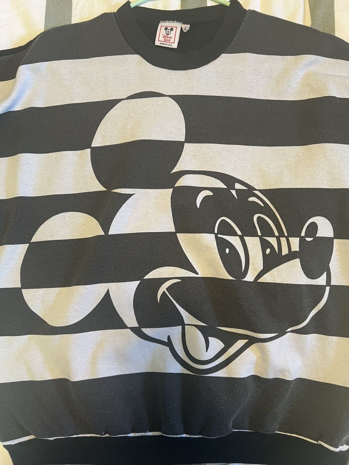 Disney Striped black & white Mickey, Disney Wear tag, Mens L. Size US L / EU 52-54 / 3 - 2 Thumbnail