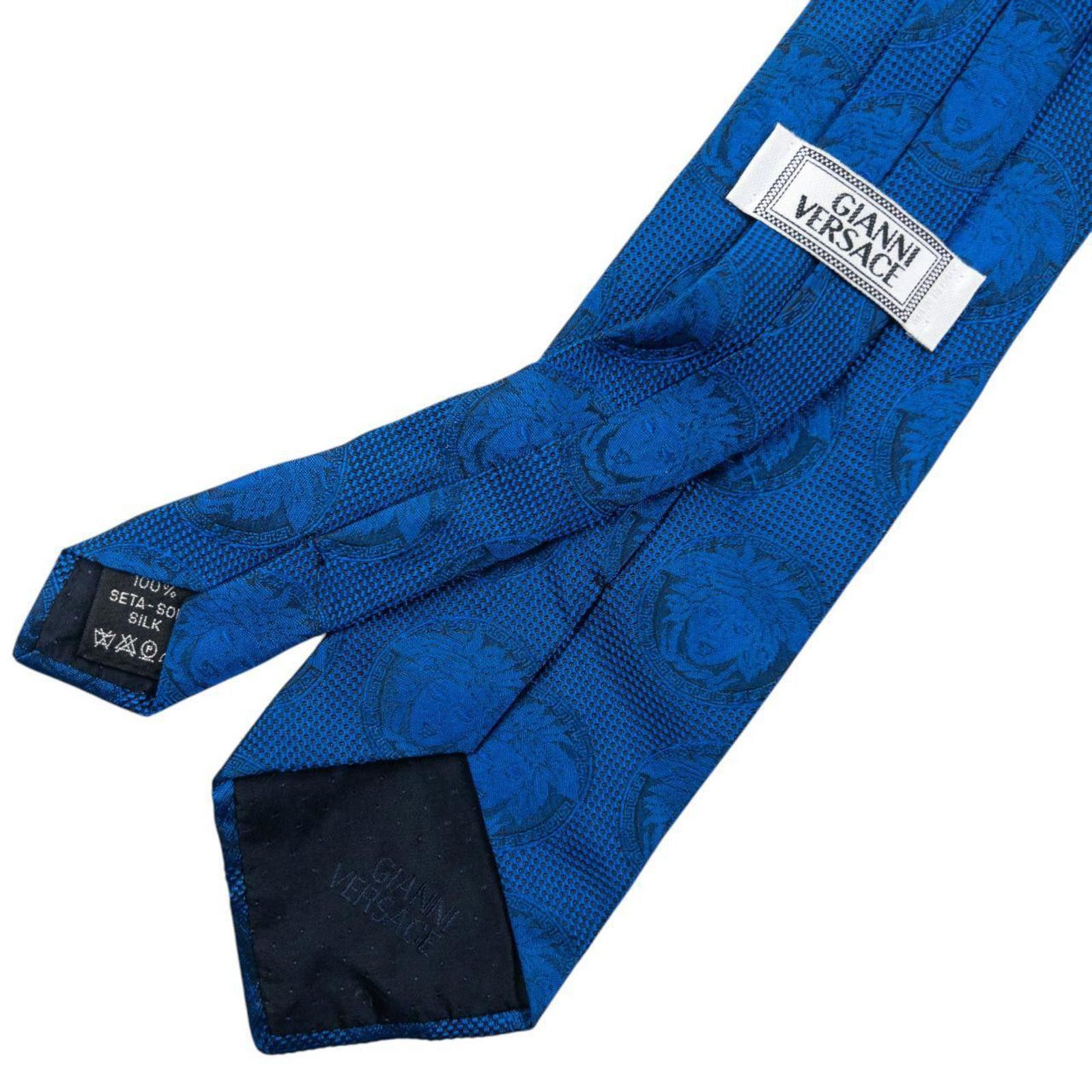 Versace Vintage 90s Gianni Versace Medusa Monogram Silk Tie Size ONE SIZE - 6 Thumbnail