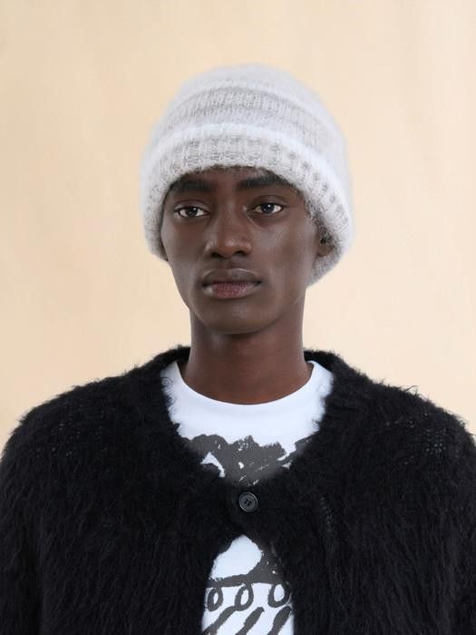 Marni o1w1db10326 Size:OS/Brushed Mohair Beanie in White Size ONE SIZE - 2 Thumbnail