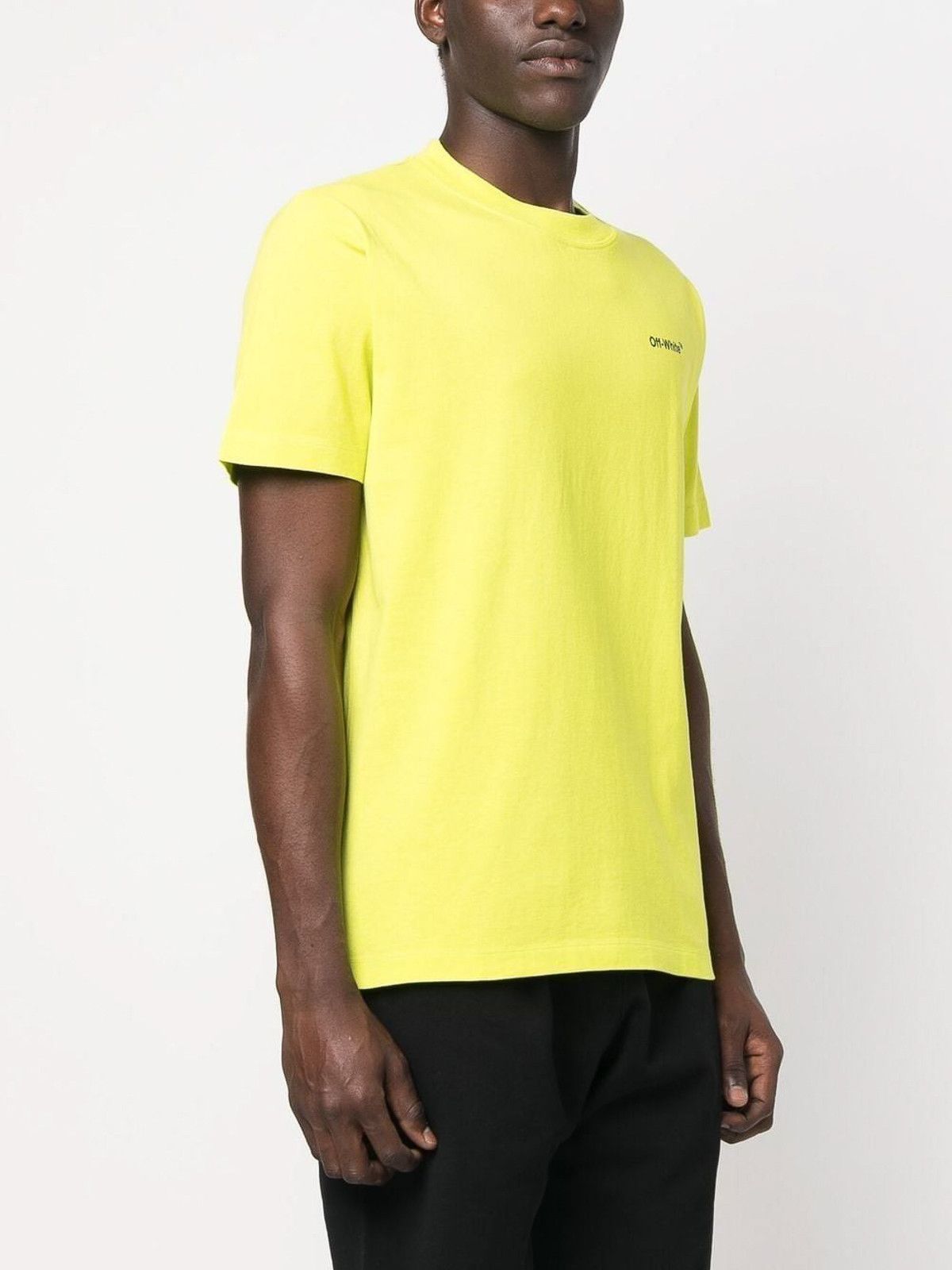 Off-White o1gr1nt0125 Caravag Arrow Slim S/S T-Shirt in Lime Size US XXS / EU 40 - 2 Thumbnail