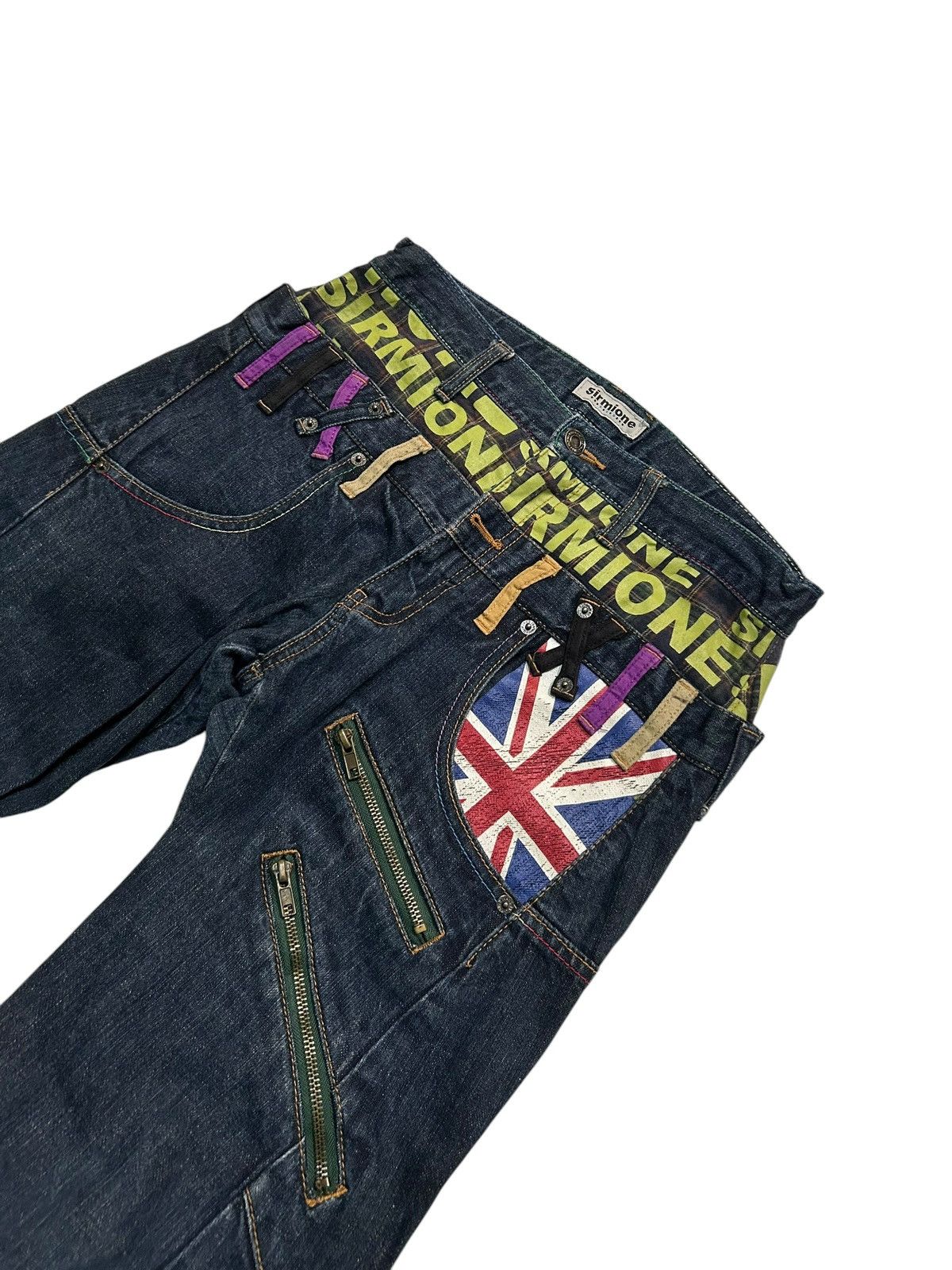 Japanese Brand × Kapital × Vintage Sirmione Double Waist Japanese Punk bondage Denim Jeans Size US 29 - 4 Thumbnail