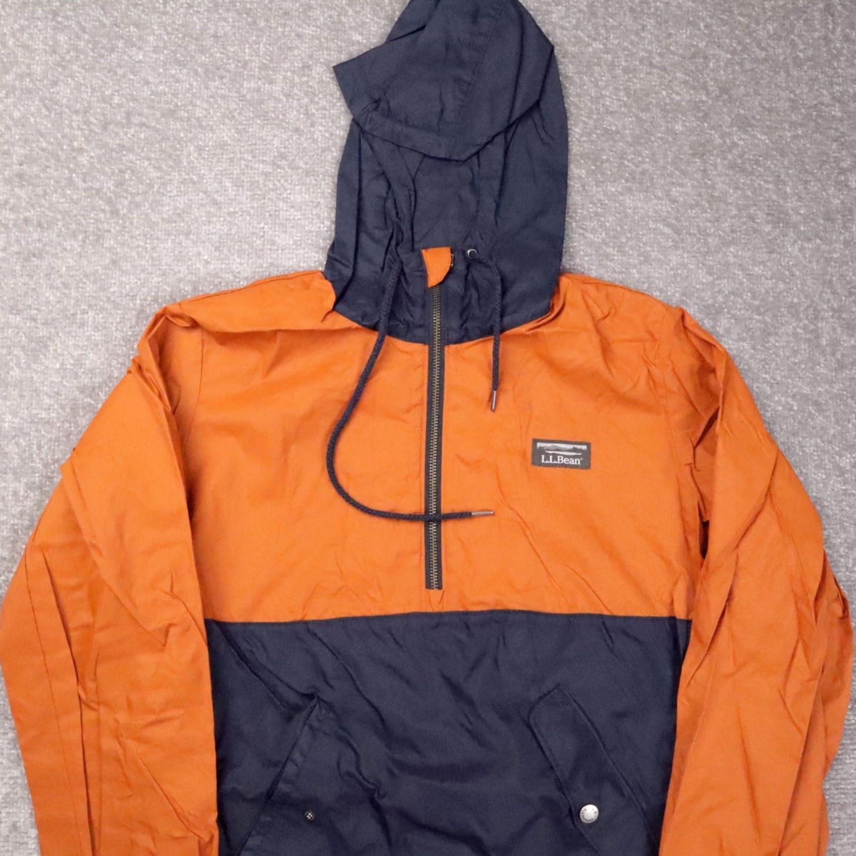 Vintage L.L.Bean Mountain Classic Anorak Orange Blue XS Hooded Nylon Jacket Long Sleeve Mens Size US XS / EU 42 / 0 - 7 Thumbnail