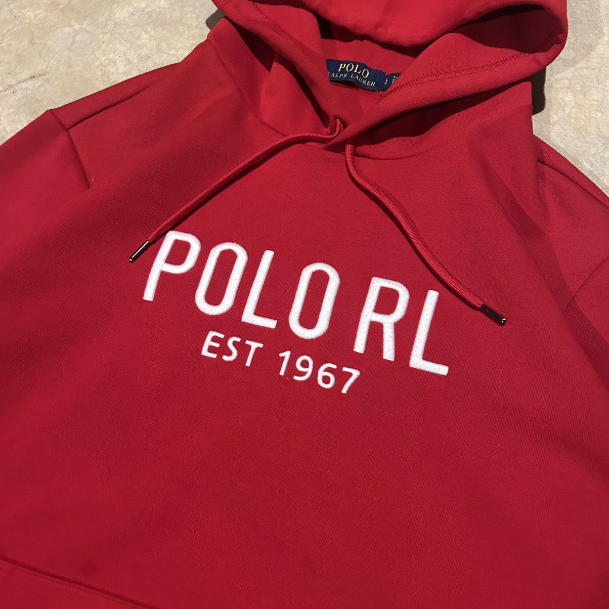 Polo Ralph Lauren × Vintage Polo Ralph Lauren Embossed RL Logo Embroidered Hoodie Rare Size US L / EU 52-54 / 3 - 3 Thumbnail