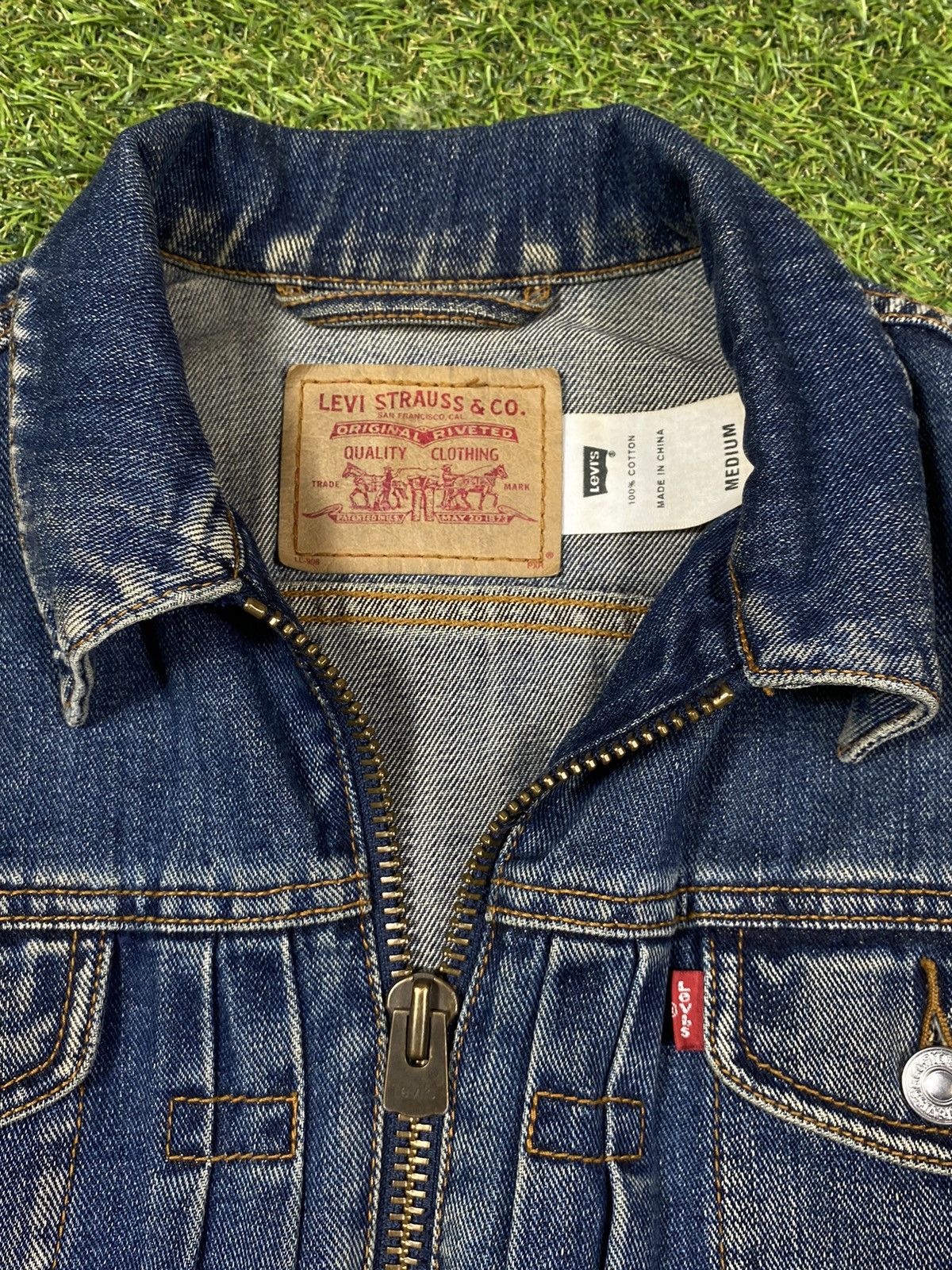 Levi's × Levi's Vintage Clothing × Vintage Vintage Y2K Levi’s zip denim jacket jeans streetwear size M Size M / US 6-8 / IT 42-44 - 5 Thumbnail