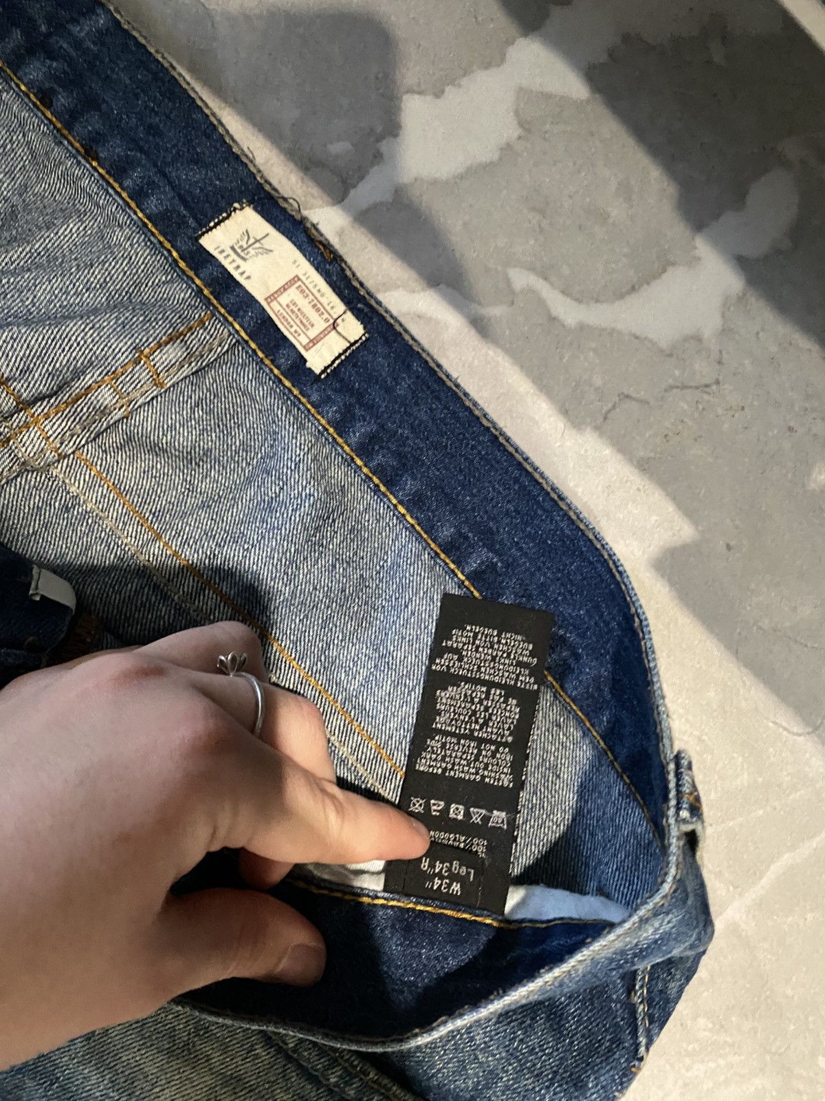 Vintage Flare Fit Denim Heavy Wash Distressed Underground Vibe Size US 34 / EU 50 - 6 Thumbnail