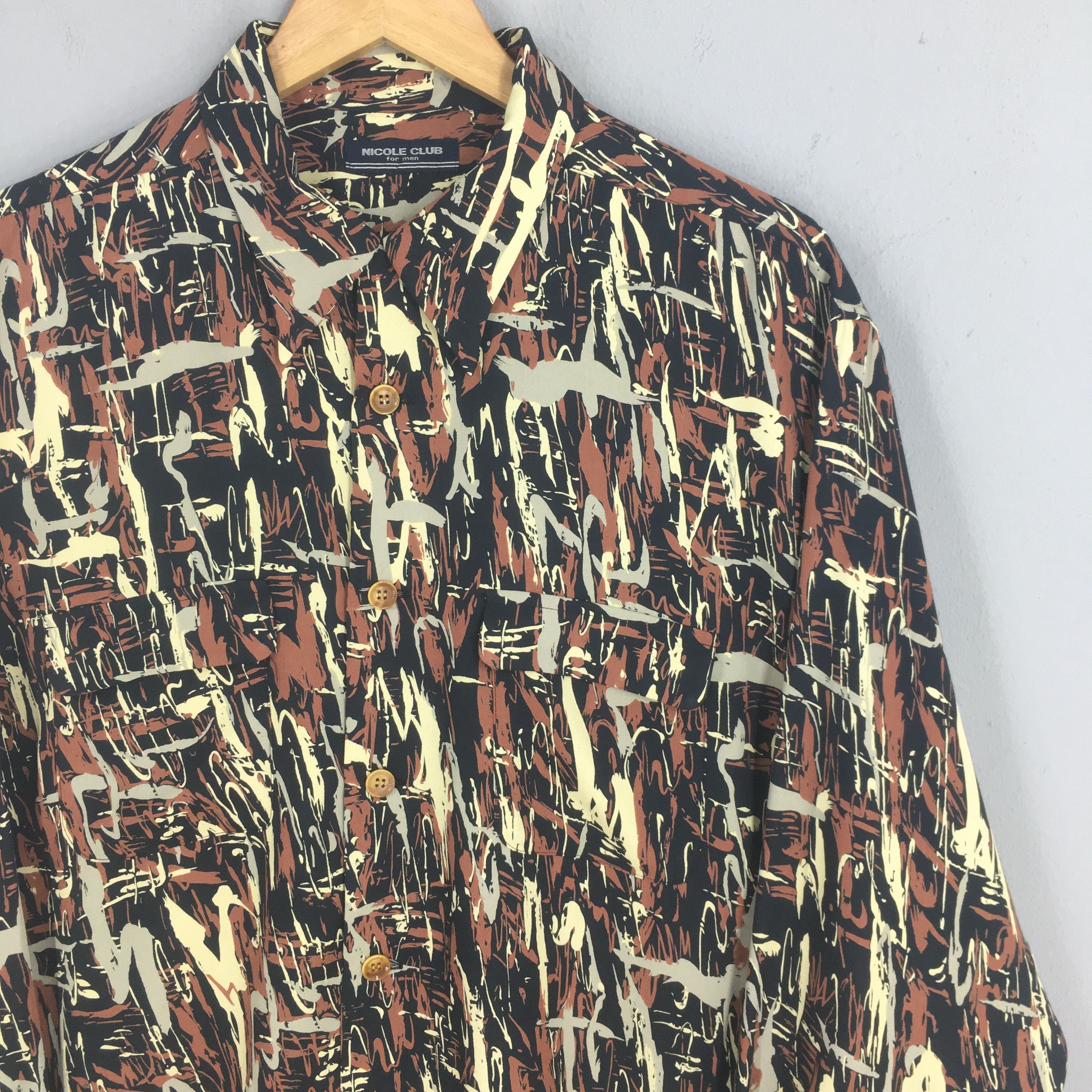 Nicole Club Vintage 90s Nicole Club Abstract Pattern Shirt Large Size US L / EU 52-54 / 3 - 2 Thumbnail