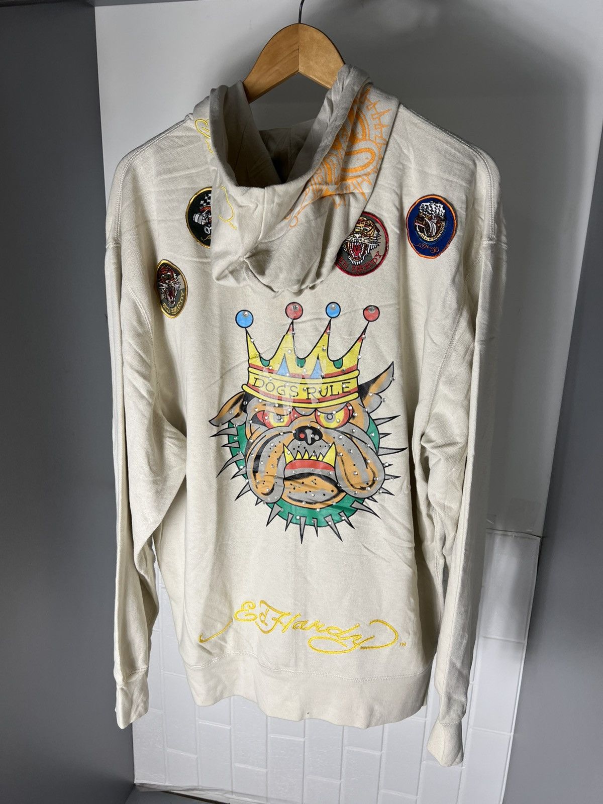 Ed Hardy VINTAGE ED HARDY BY CHRISTIAN AUDIGIER DESIGNER JAPANESE Y2K Size US XXL / EU 58 / 5 - 21 Thumbnail