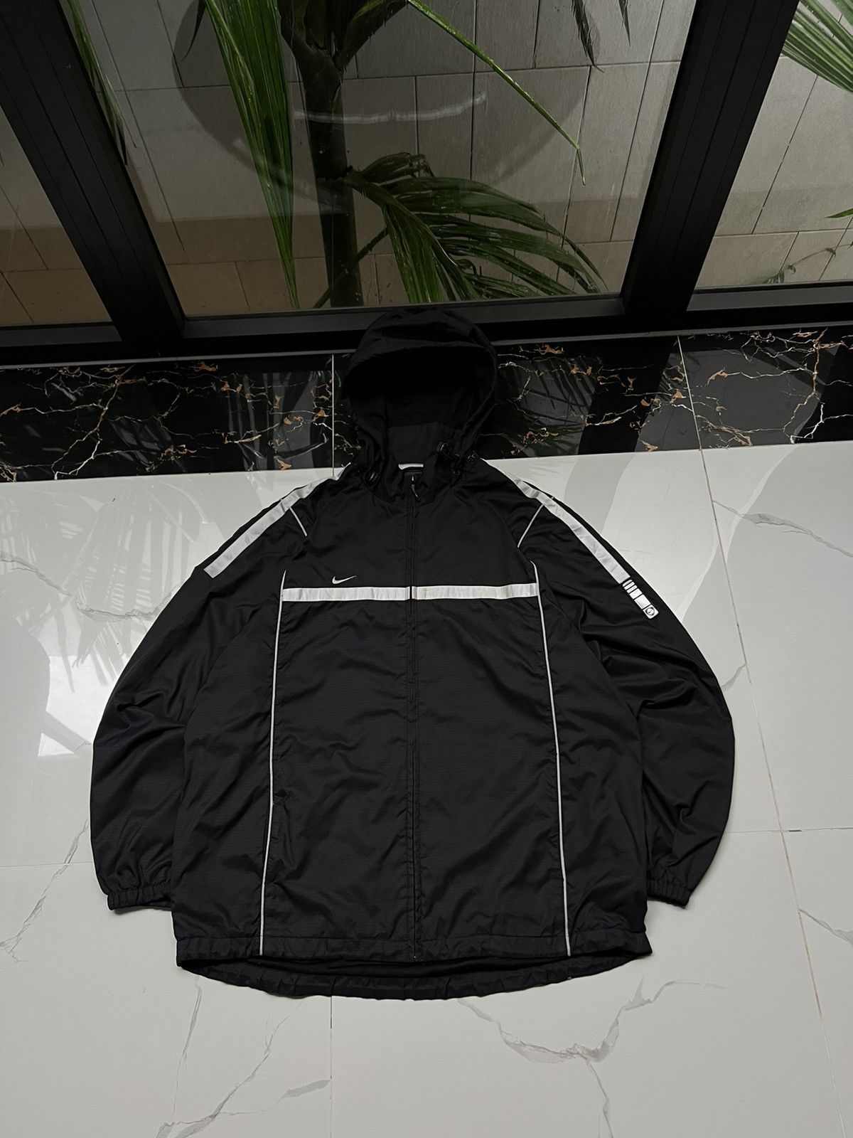 Nike × Vintage 90's NIKE TEAM RETRO GORPCORE HOODED Y2K JACKET RARE SWOOSH Size US XL / EU 56 / 4 - 1 Thumbnail