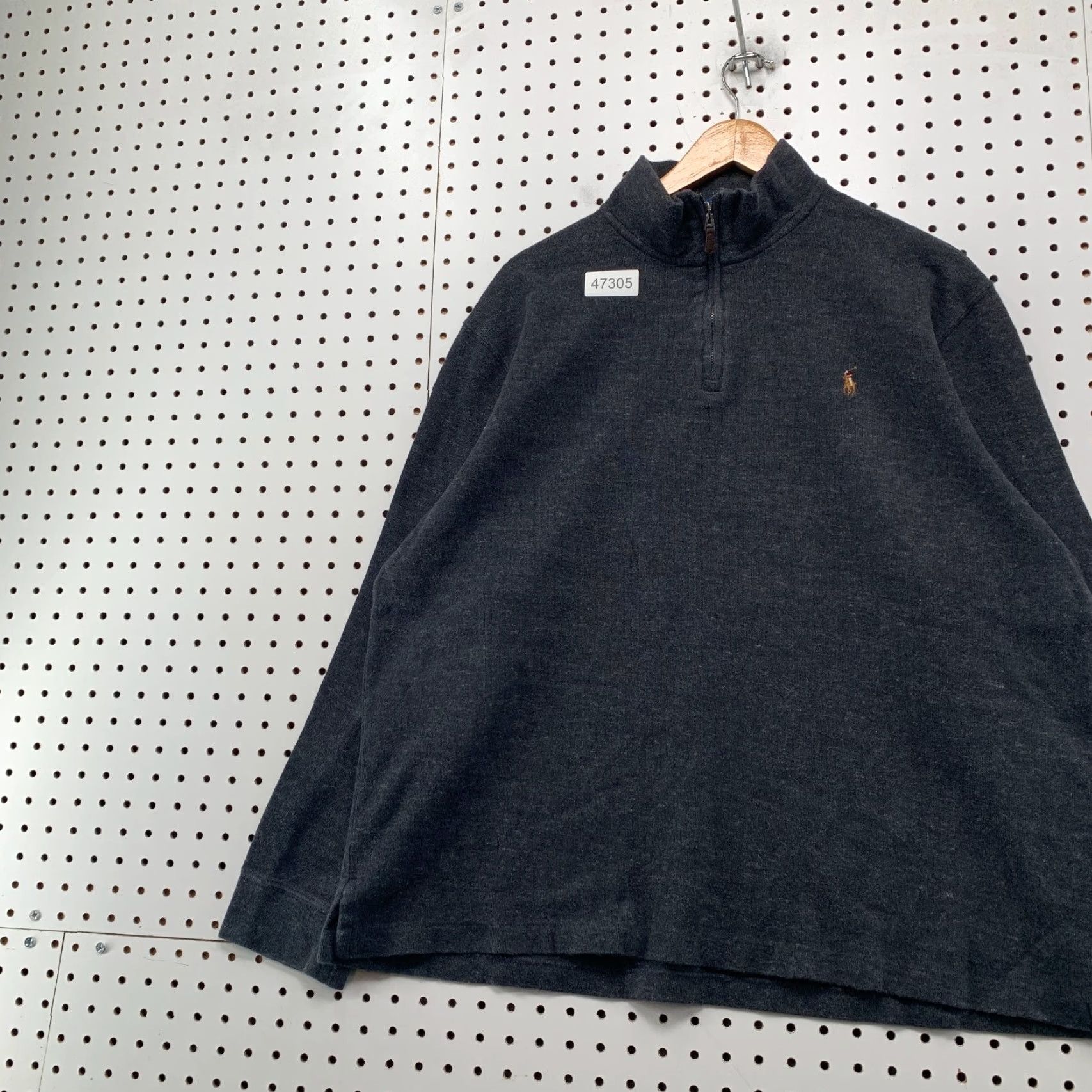 Polo Ralph Lauren Polo Ralph Lauren Sweater Mens XL Gray 1/4 Zip Leather Tab Long Sleeve Size US XL / EU 56 / 4 - 4 Thumbnail