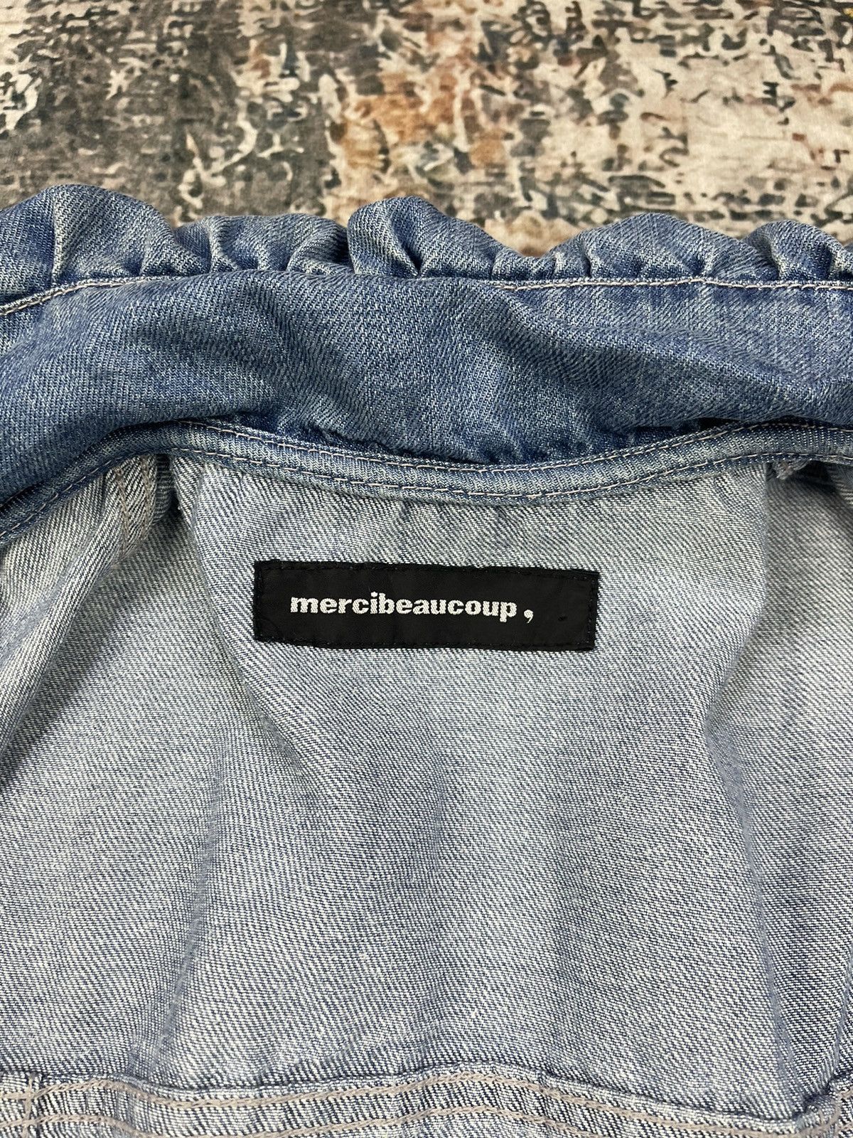 mercibeaucoup Issey Miyake Mercibeaucoup, Pillow Neck Denim Shirt Jacket Size US S / EU 44-46 / 1 - 14 Thumbnail