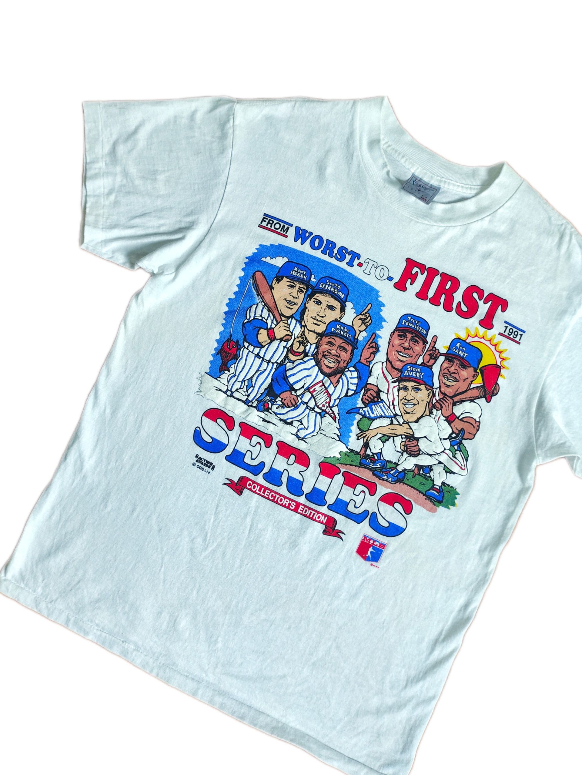NFL × Vintage Rare Vintage Bills vs Giants Caricature 1991 T-shirt Size US L / EU 52-54 / 3 - 2 Thumbnail