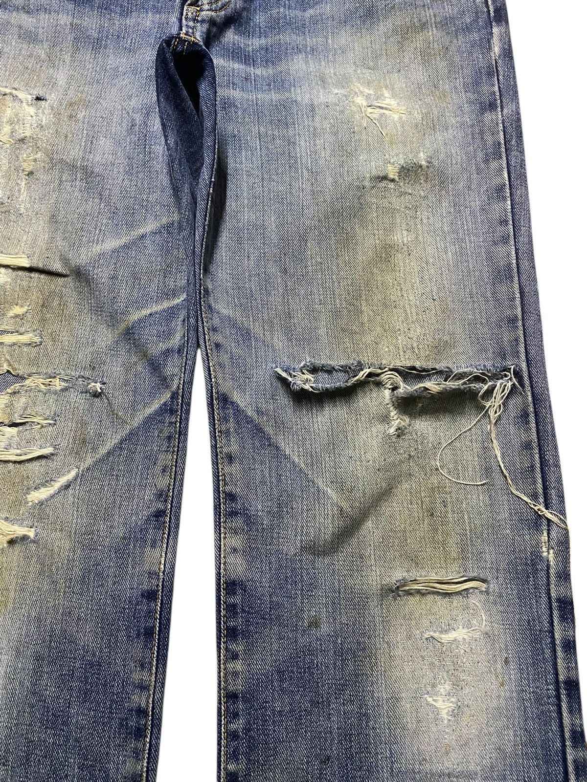 Edwin Vintage Edwin 403 Ripped Rusty Loose Jeans Size US 32 / EU 48 - 8 Thumbnail
