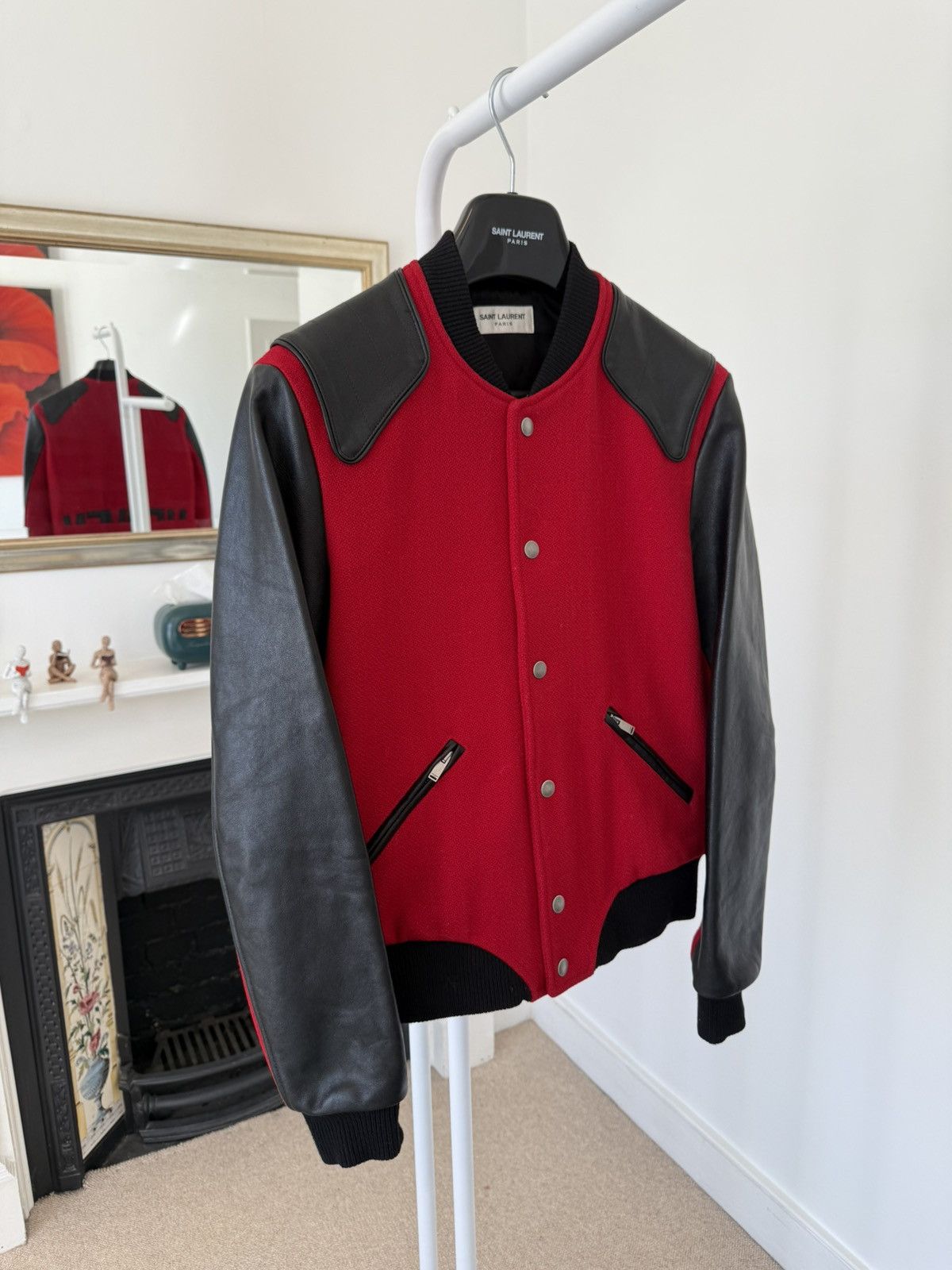 Saint Laurent Paris SS18 Saint Laurent Heaven Varsity Jacket Size US S / EU 44-46 / 1 - 2 Thumbnail