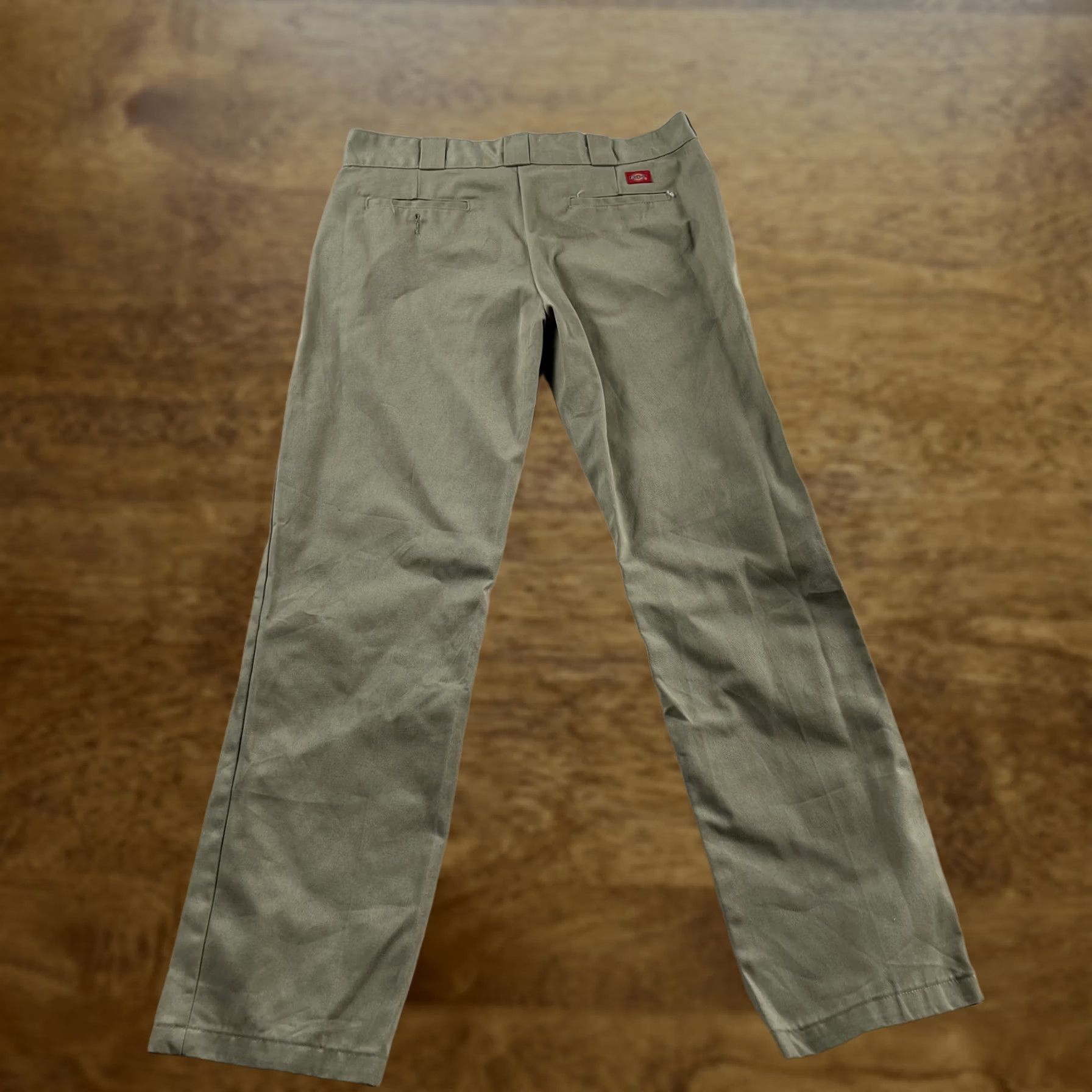 Dickies Dickies Pants Mens 10 Reg Beige Chino Flat Front Straight Leg Casual Workwear Mens Regular Large Beige Chino Straight Leg Dickies 774 Original Fit Size US 31 - 1 Thumbnail
