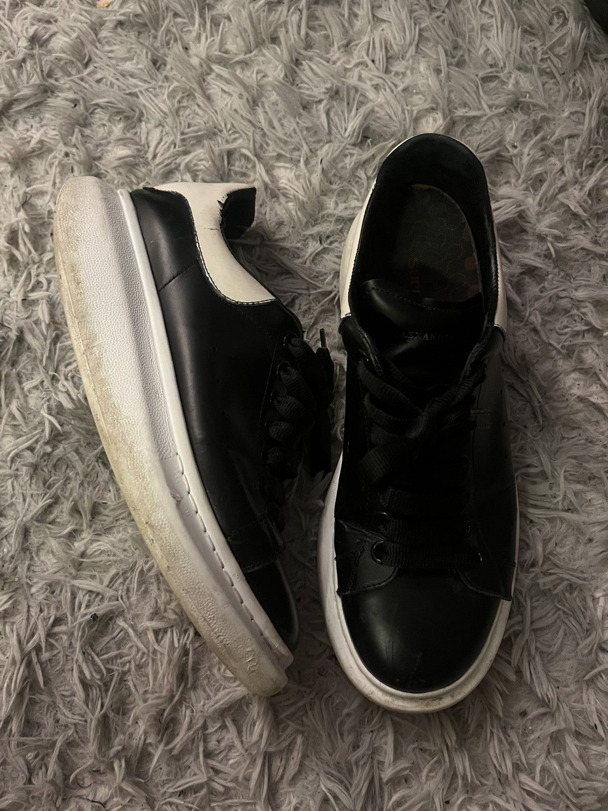 Alexander McQueen Alexander McQueen Oversized Sneakers – Black/White – EU 42 Size US 9.5 / EU 42-43 - 1 Thumbnail