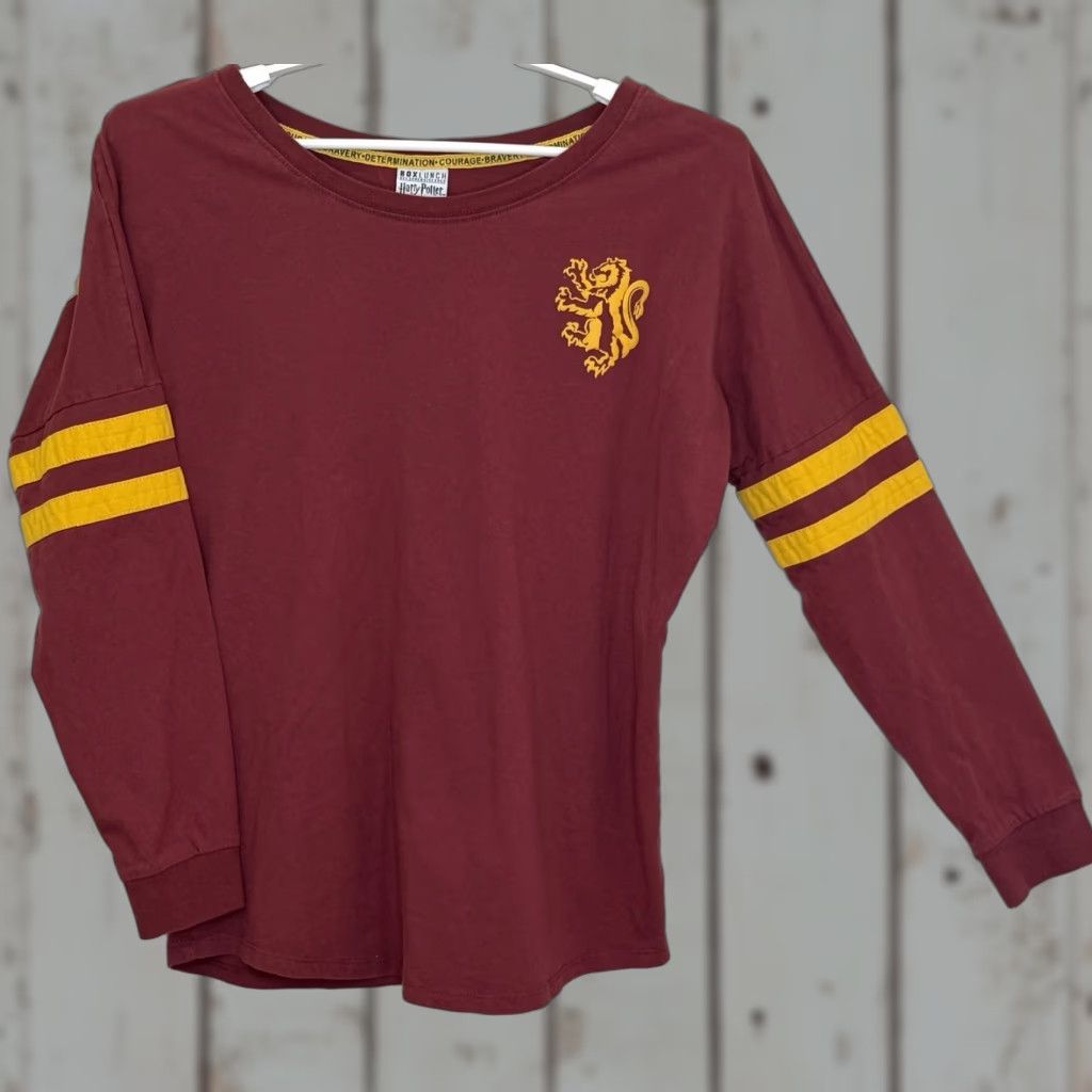 Vintage Harry Potter Spirit Jersey Womens Large Maroon Yellow Gryffindor Box Lunch Jersey Size L / US 10 / IT 46 - 1 Thumbnail