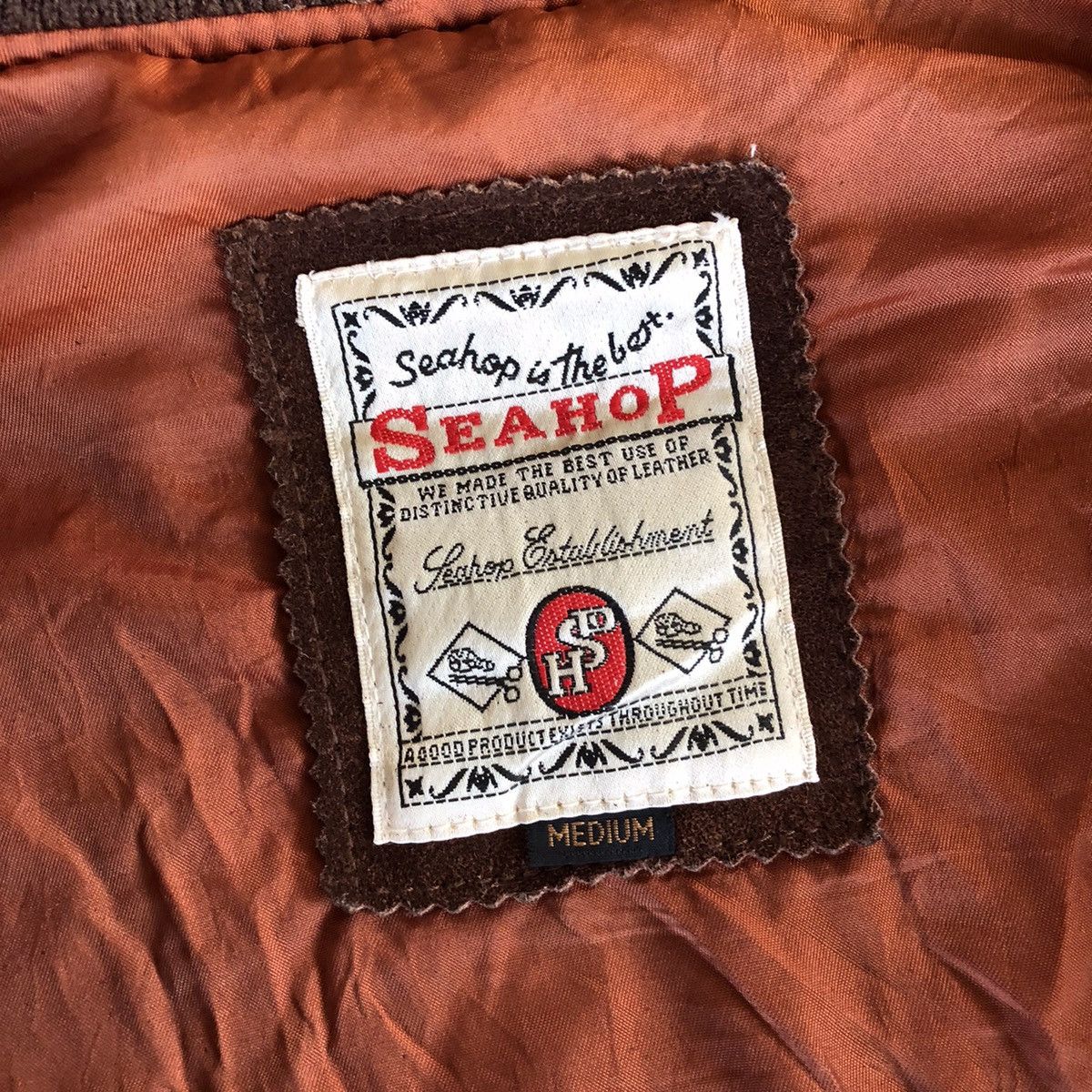 Vintage SEAHOP Vintage Suede Leather Jacket Size US M / EU 48-50 / 2 - 8 Thumbnail