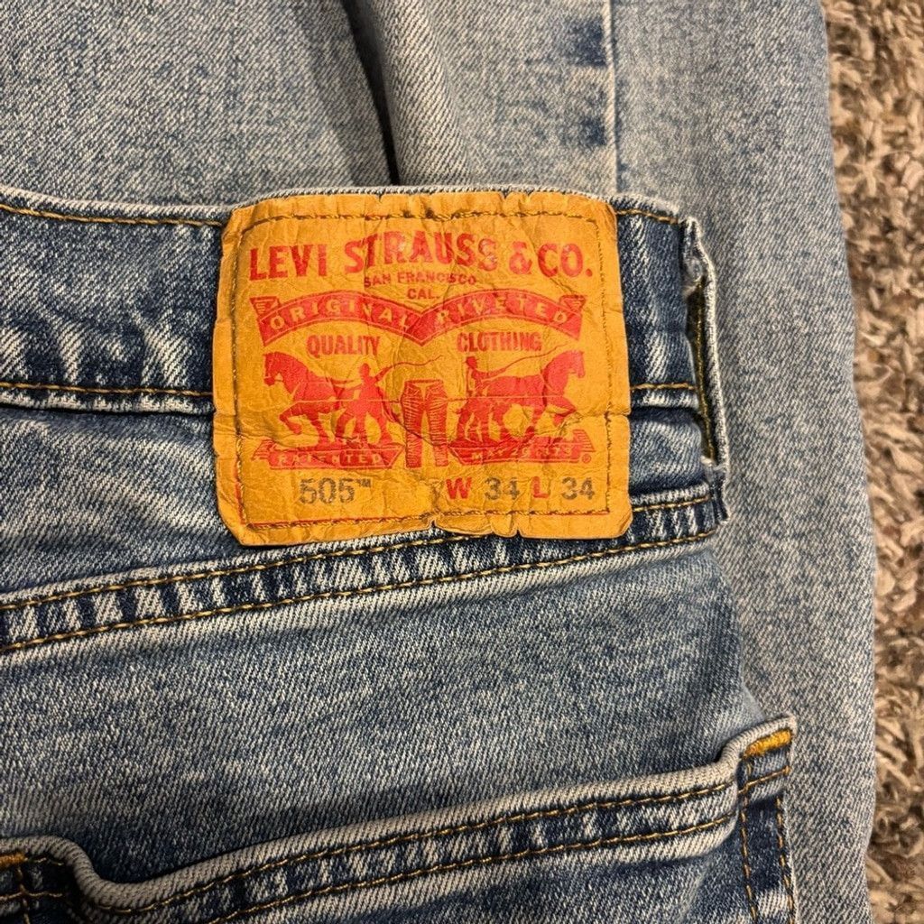 Levi's Levi's Men's 505 Straight Leg Jeans Size US 34 / EU 50 - 1 Thumbnail