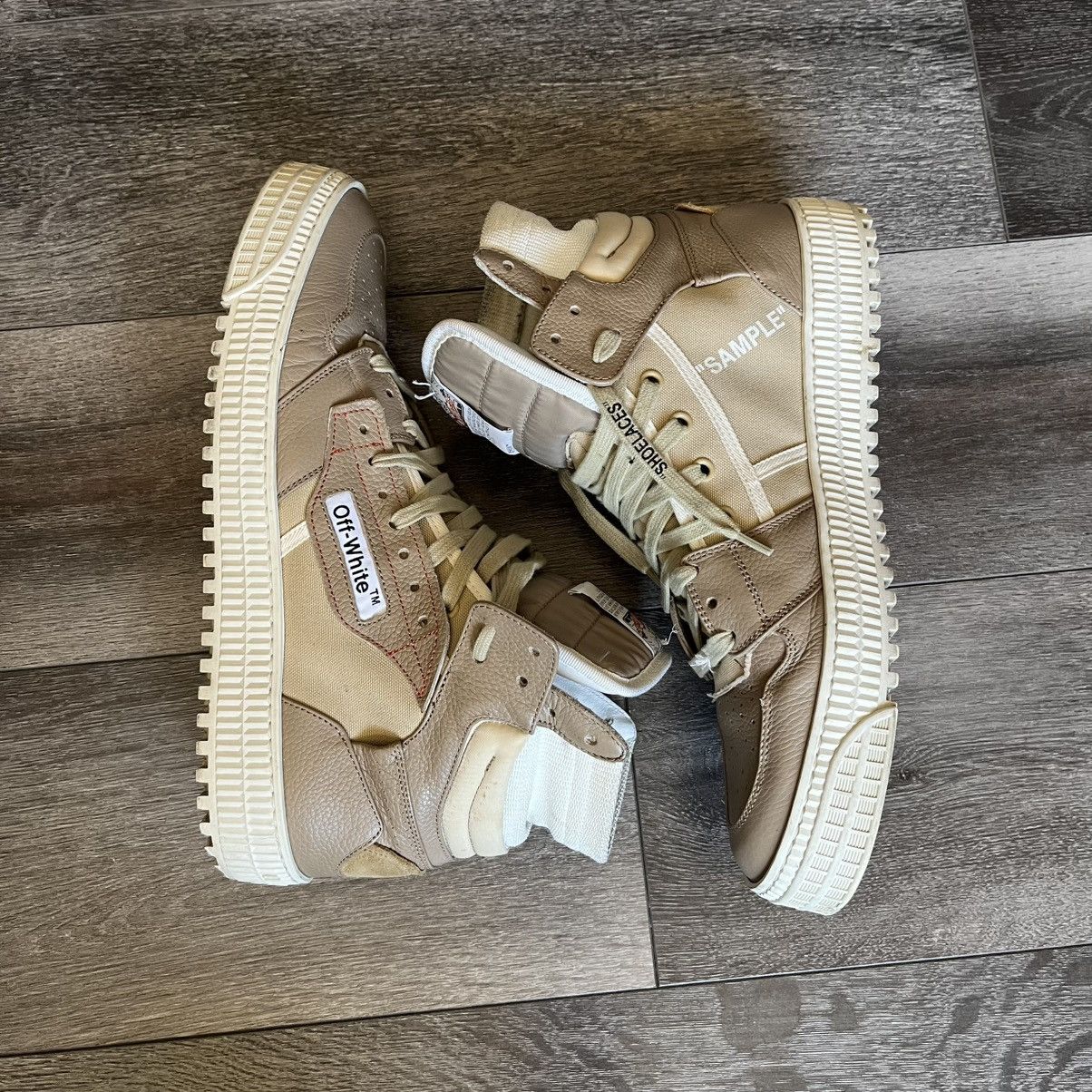 Off-White Off-White Tan Beige Cream 3.0 Off Court High Top Sneakers 43 Size US 10 / EU 43 - 3 Thumbnail