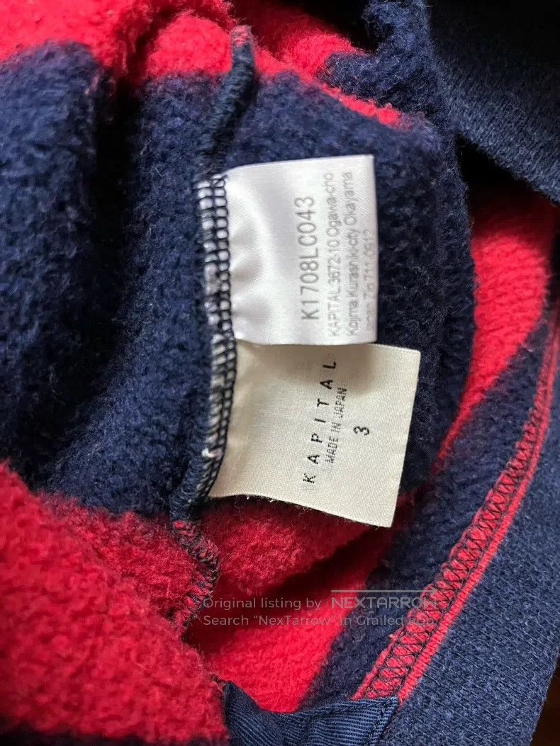 Kapital Kapital Plush striped old sweatshirt Size US L / EU 52-54 / 3 - 5 Thumbnail