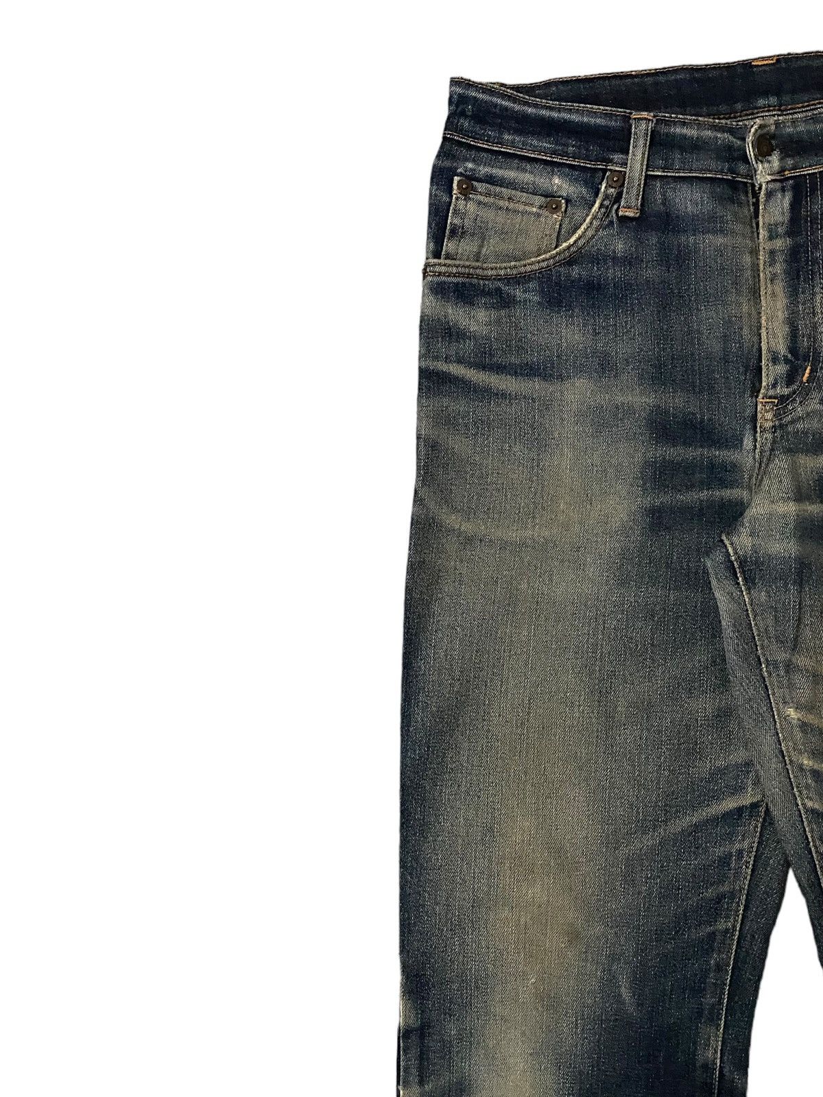 Vintage Edwin 403 W-Flex Dirty Washed Distress Straight Cut