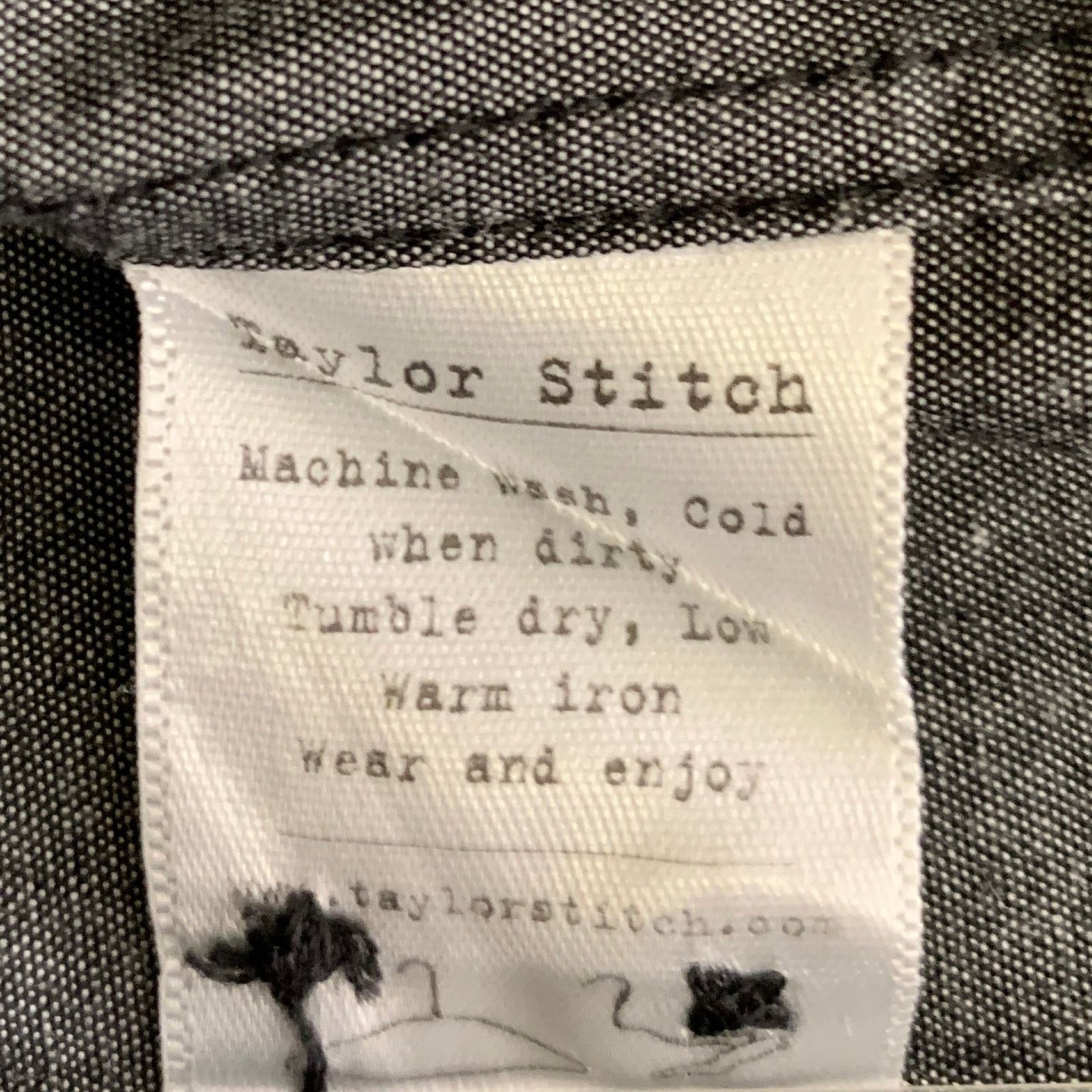 Taylor Stitch TAYLOR STITCH Grey White Heather Pointed Collar L/S Shirt Size US S / EU 44-46 / 1 - 5 Thumbnail